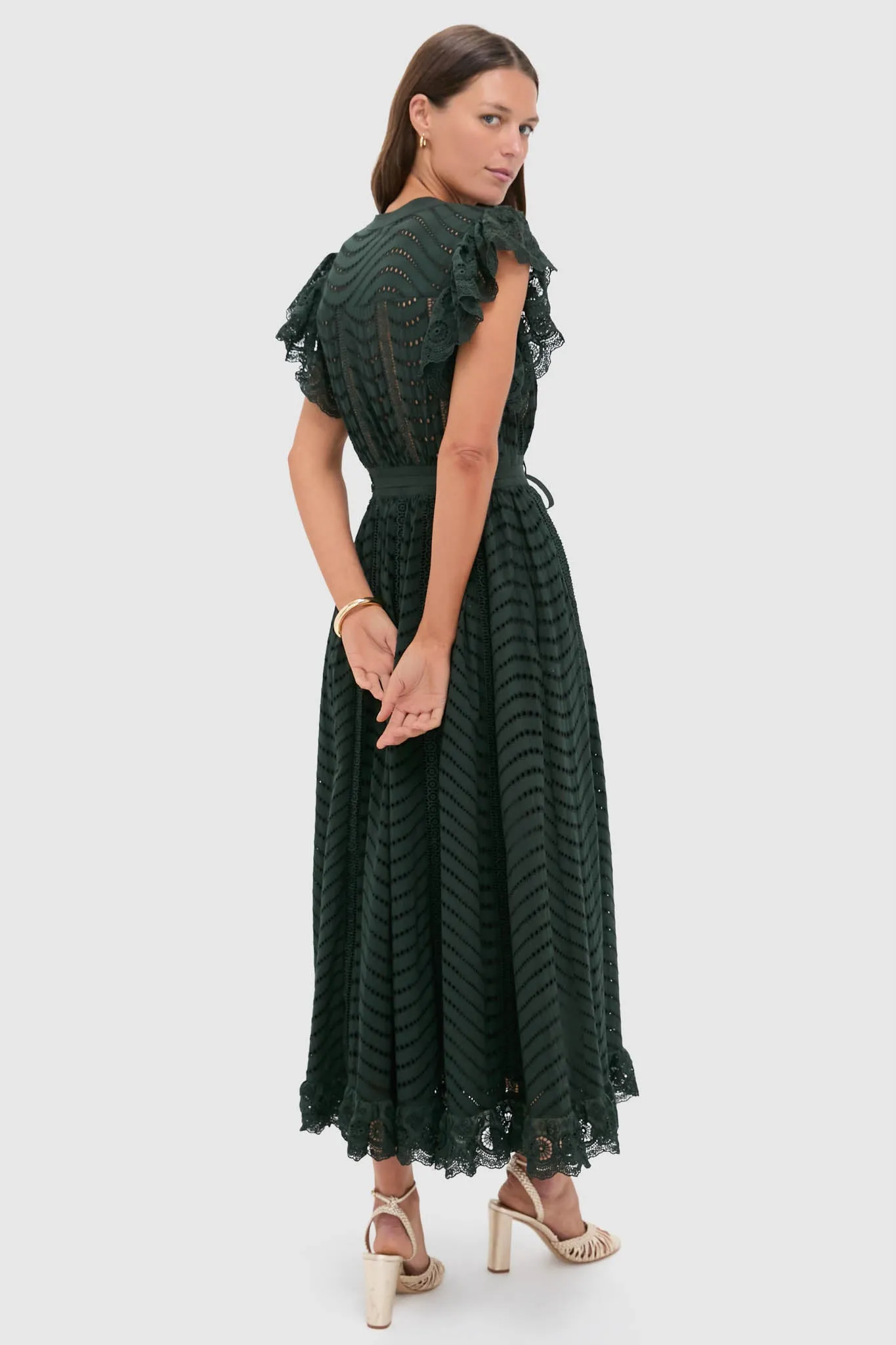 Cypress Olga Flutter Sleeve Midi Dress sold by Tuckernuck product image thumbnail 4