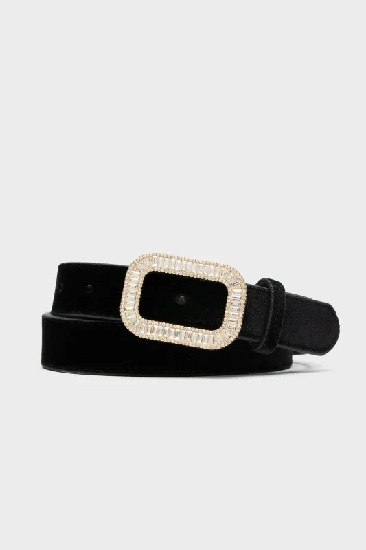 Black Velvet Waist Belt sold by Tuckernuck