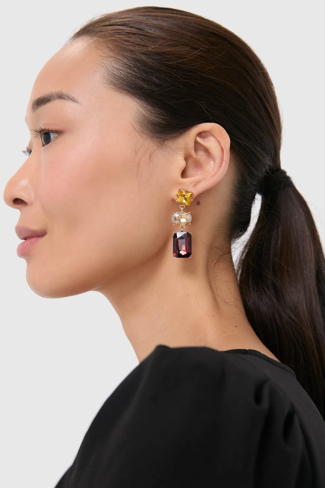 Wine Allie Earrings sold by Tuckernuck product image thumbnail 2