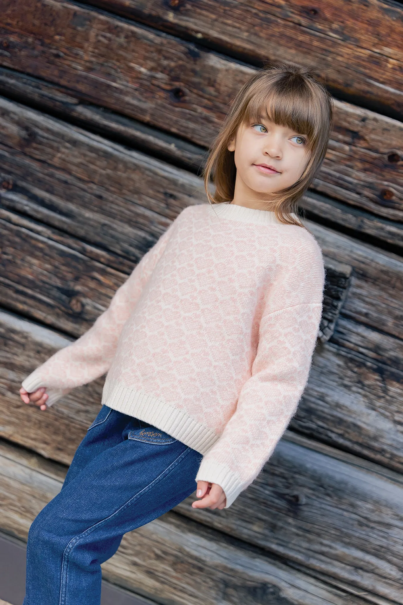 Light Pink Heart Sweater sold by Tuckernuck product image thumbnail 2