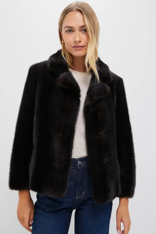 Brown Fur Cropped Carmella Coat sold by Tuckernuck