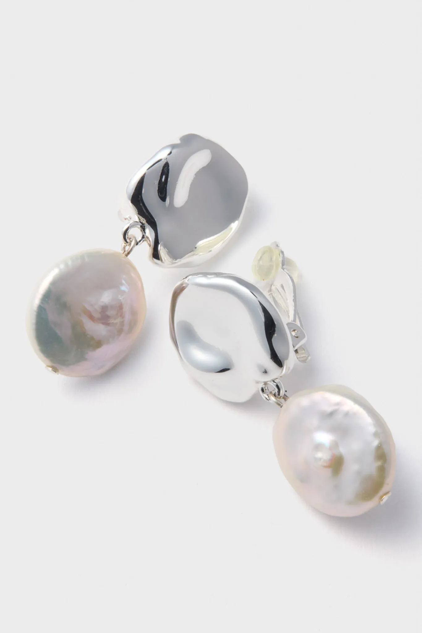 Silver Coin Reflection Earrings sold by Tuckernuck product image thumbnail 4