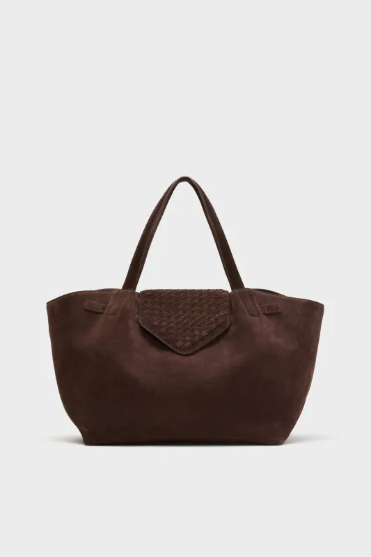 Espresso Suede Blaine Tote sold by Tuckernuck