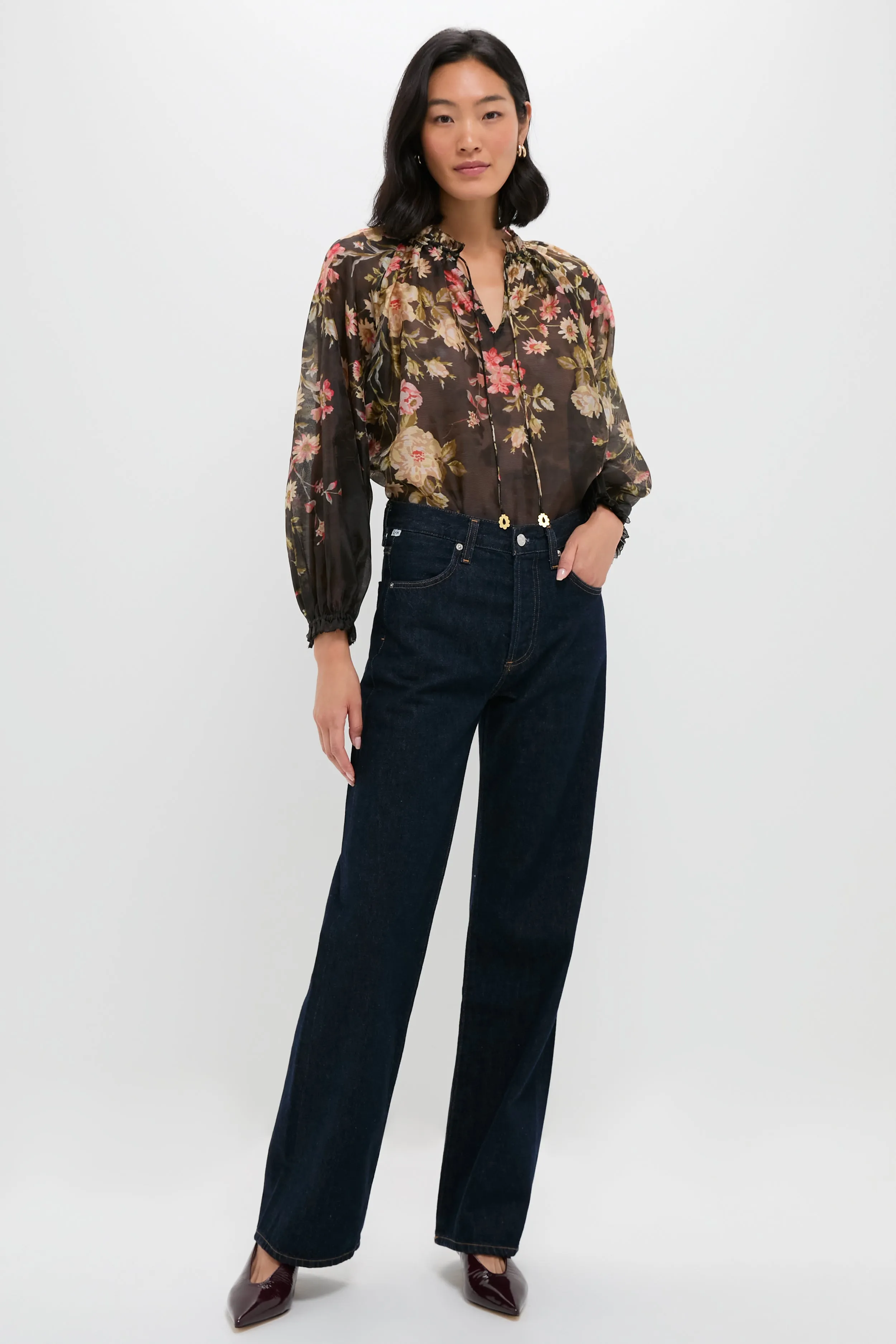 Multi Jolie Print Long Sleeve Top sold by Tuckernuck product image thumbnail 5