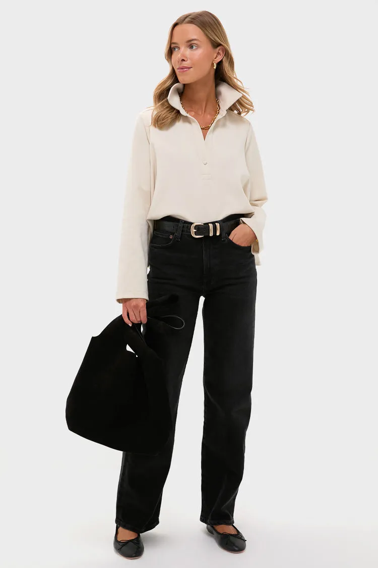 Cream Carlyn Long Sleeve Polo sold by Tuckernuck product image thumbnail 2