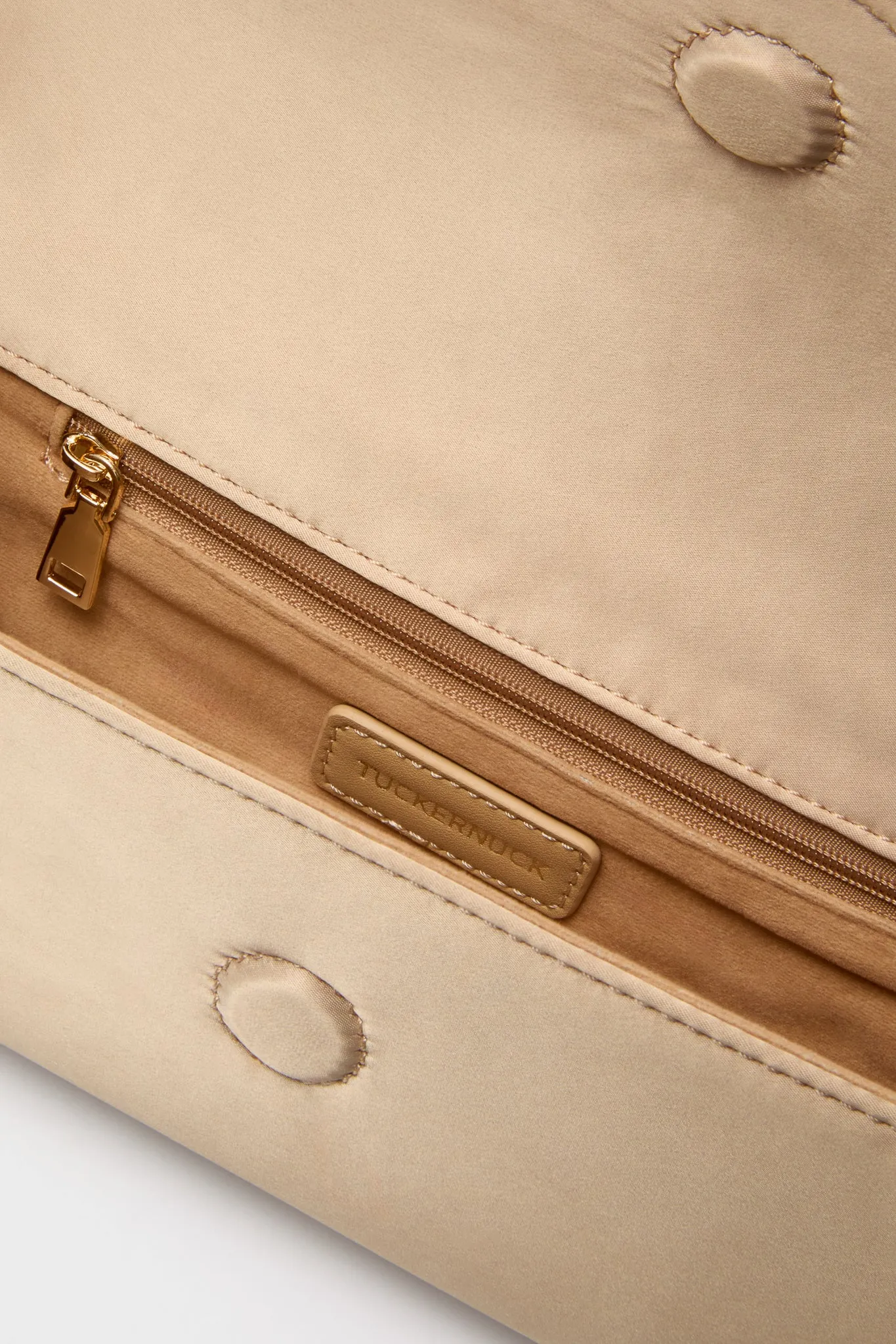 Champagne Satin Gabrielle Clutch sold by Tuckernuck product image thumbnail 5