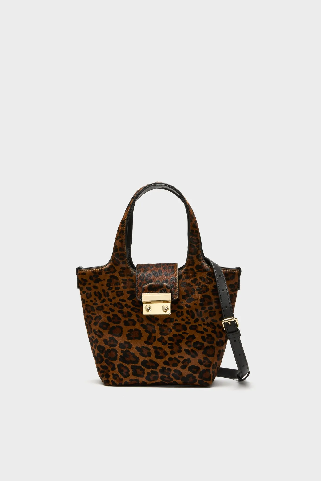 Leopard Pony Hair Mini Market Tote sold by Tuckernuck