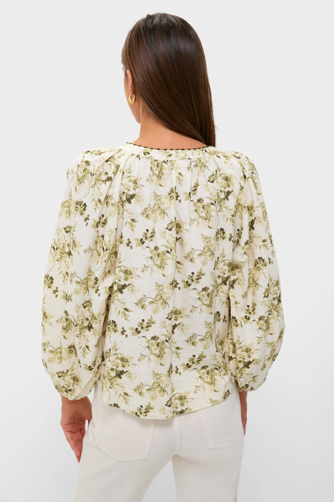 Sage & Ivory Floral Stella Blouse sold by Tuckernuck product image thumbnail 4