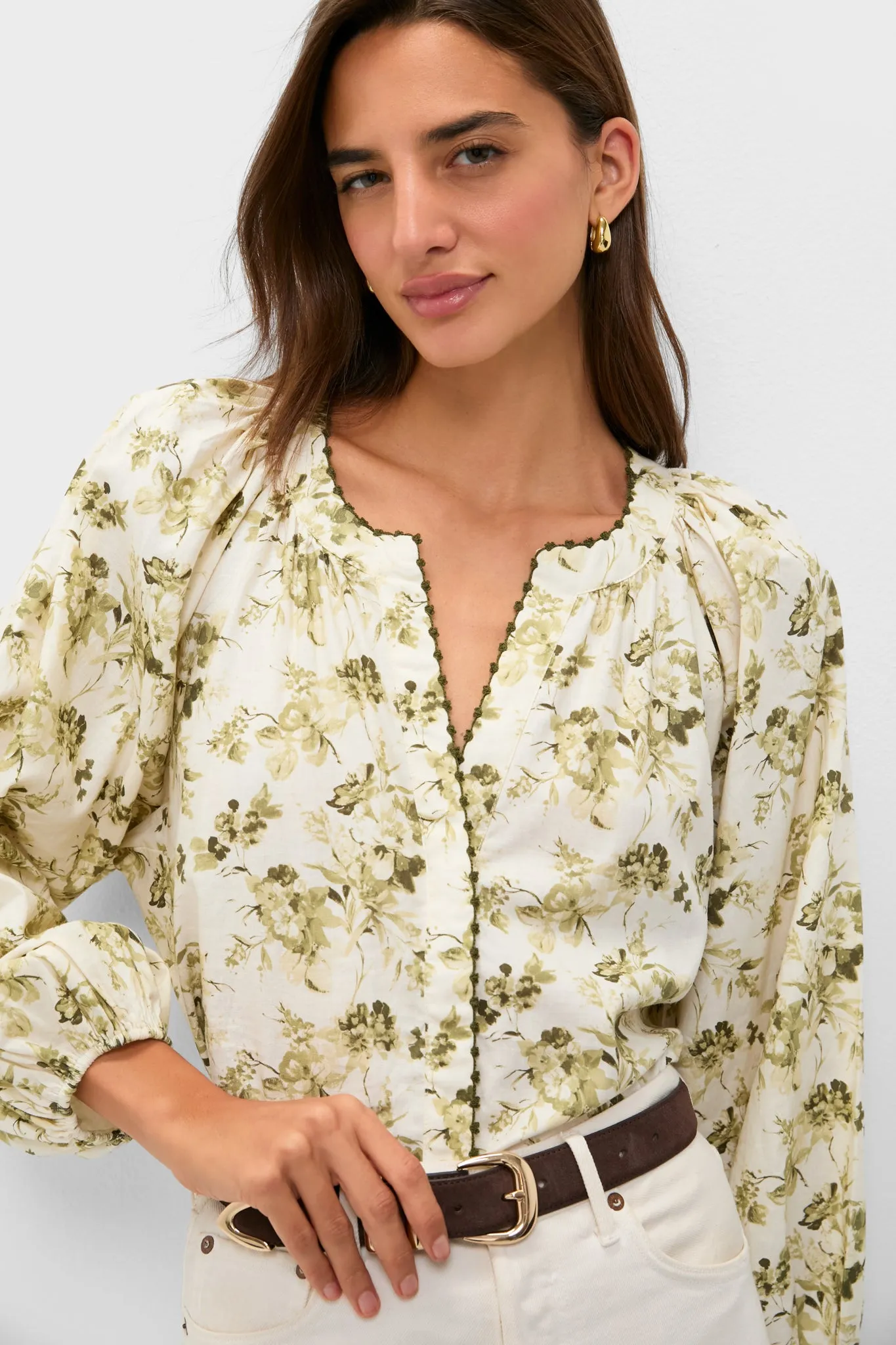 Sage & Ivory Floral Stella Blouse sold by Tuckernuck product image thumbnail 5