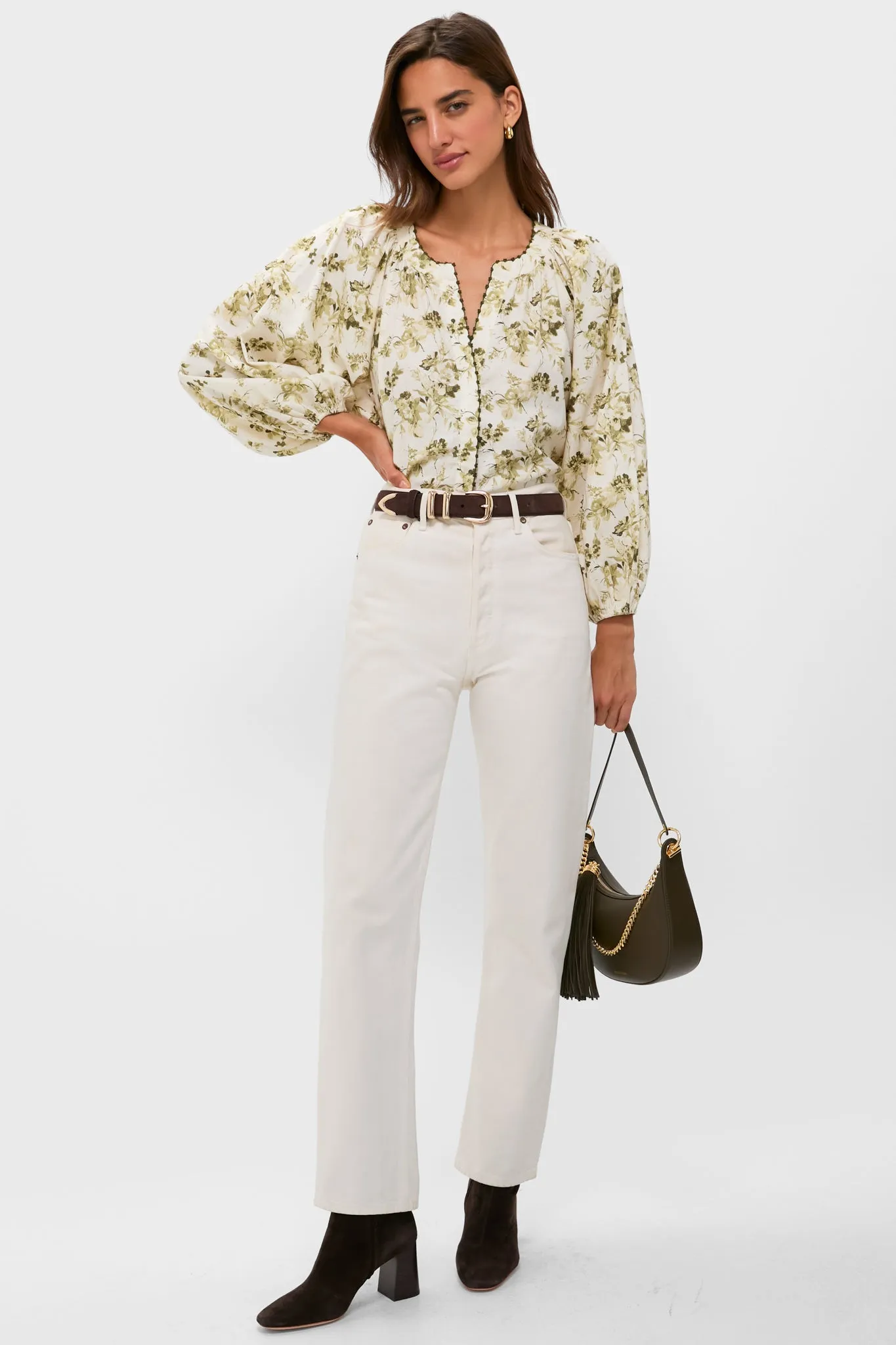 Sage & Ivory Floral Stella Blouse sold by Tuckernuck product image thumbnail 2