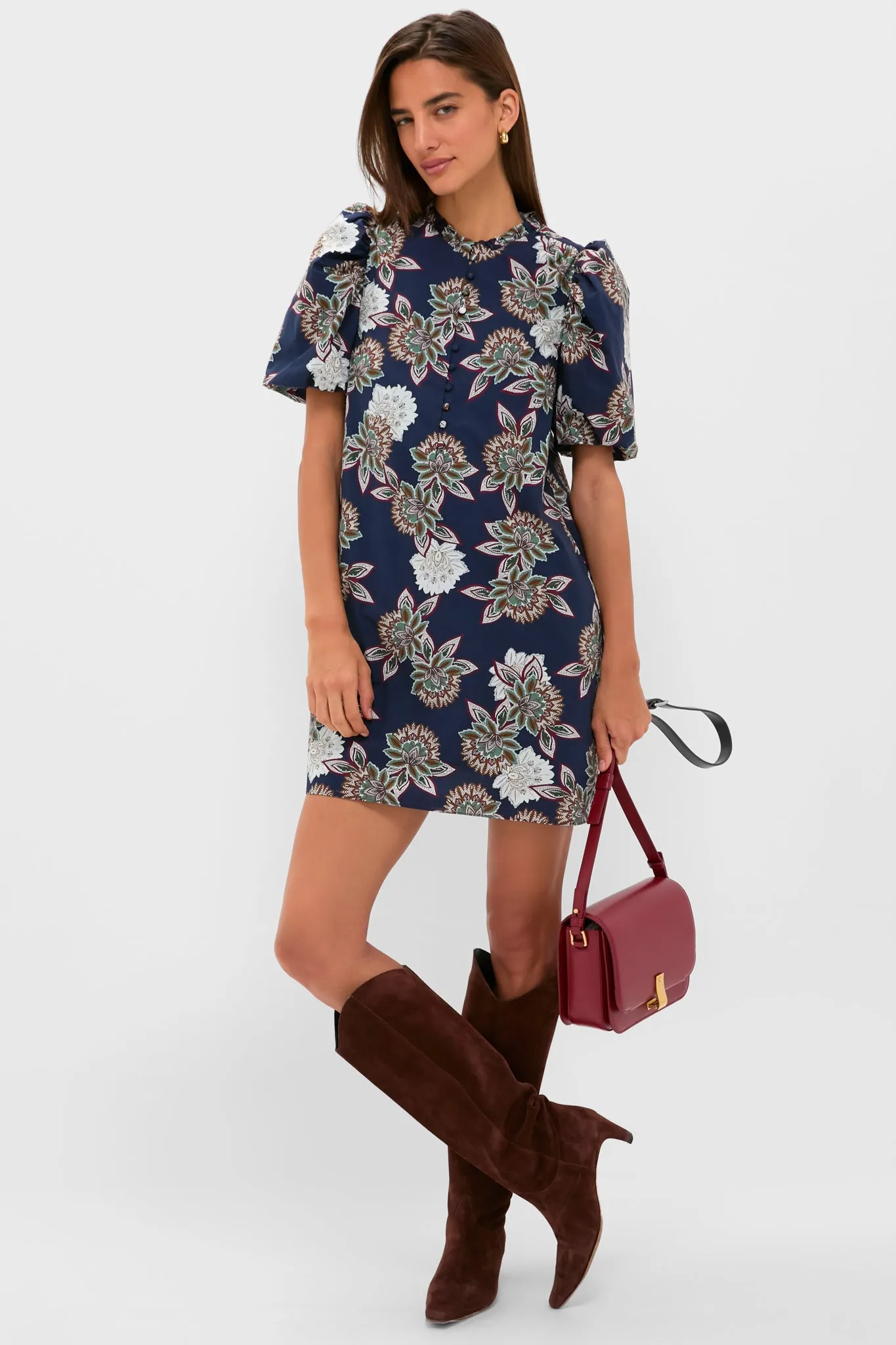 Navy Floral Mimi Mini Dress sold by Tuckernuck product image thumbnail 2