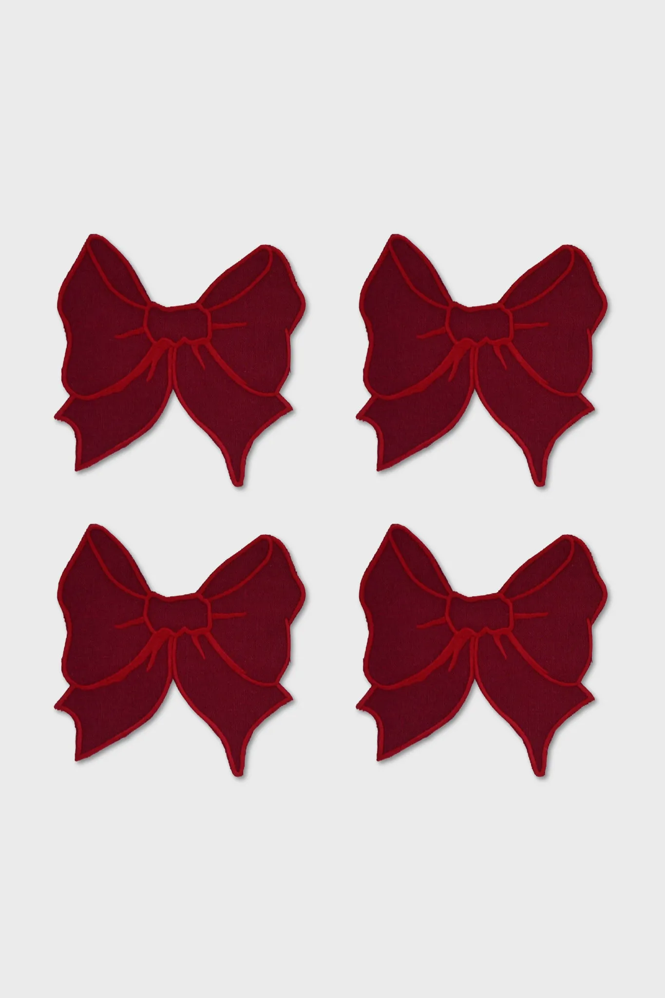 Burgundy Bow Cocktail Napkins sold by Tuckernuck product image thumbnail 3
