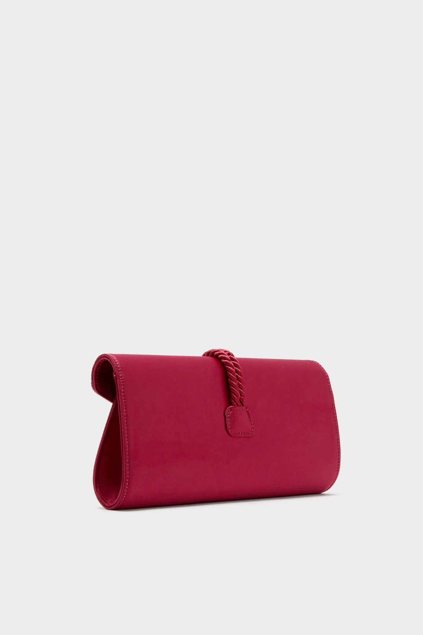 Cranberry Satin Gabrielle Clutch sold by Tuckernuck product image thumbnail 4