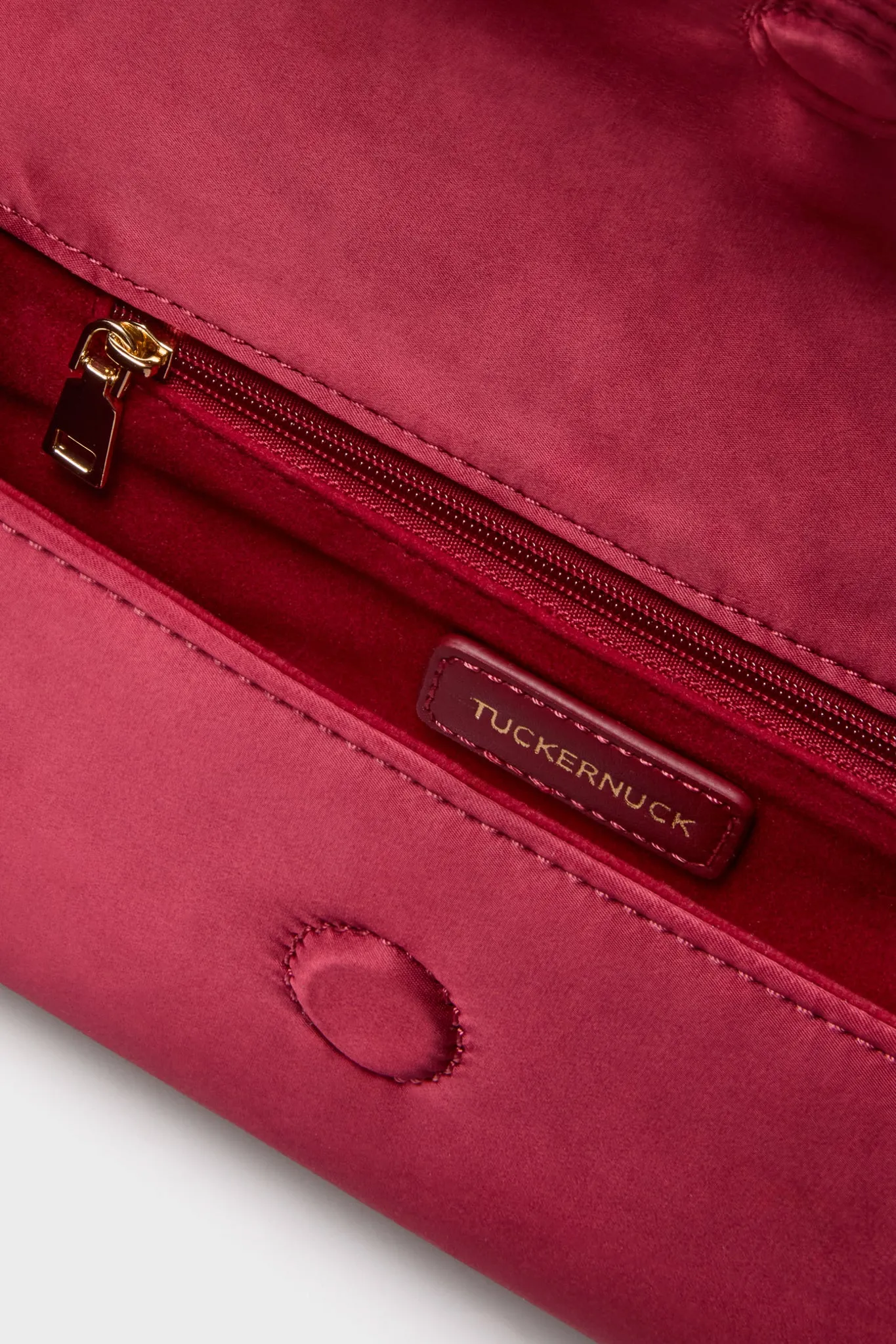 Cranberry Satin Gabrielle Clutch sold by Tuckernuck product image thumbnail 5