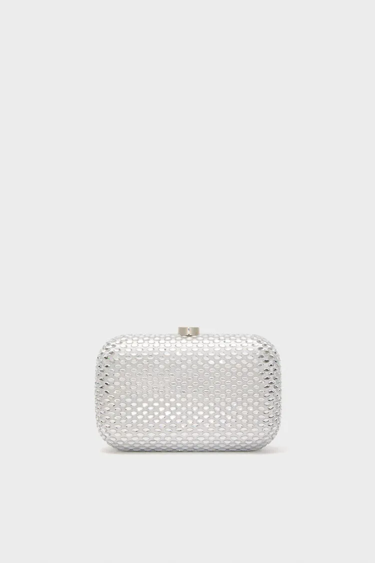 Silver Brooks Hotfix Clutch sold by Tuckernuck