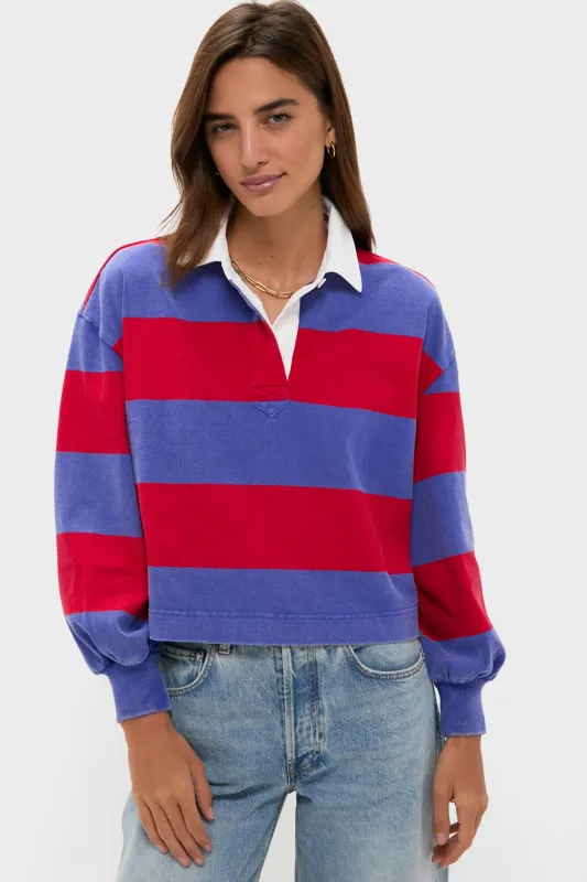 Gameday Red and Blue Swiftie Rugby Polo sold by Tuckernuck