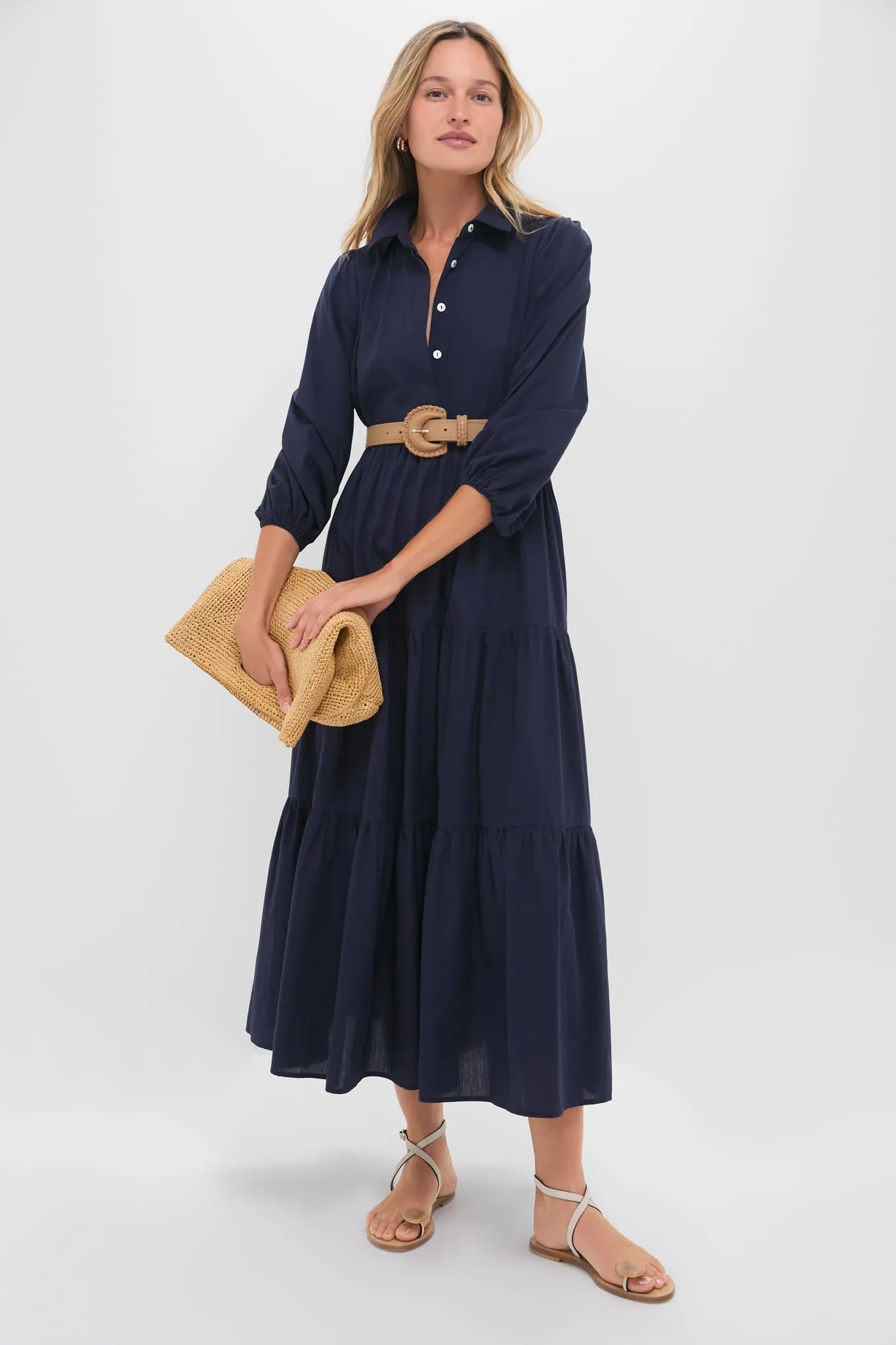 Navy Cotton Mabel Maxi Dress sold by Tuckernuck product image thumbnail 2