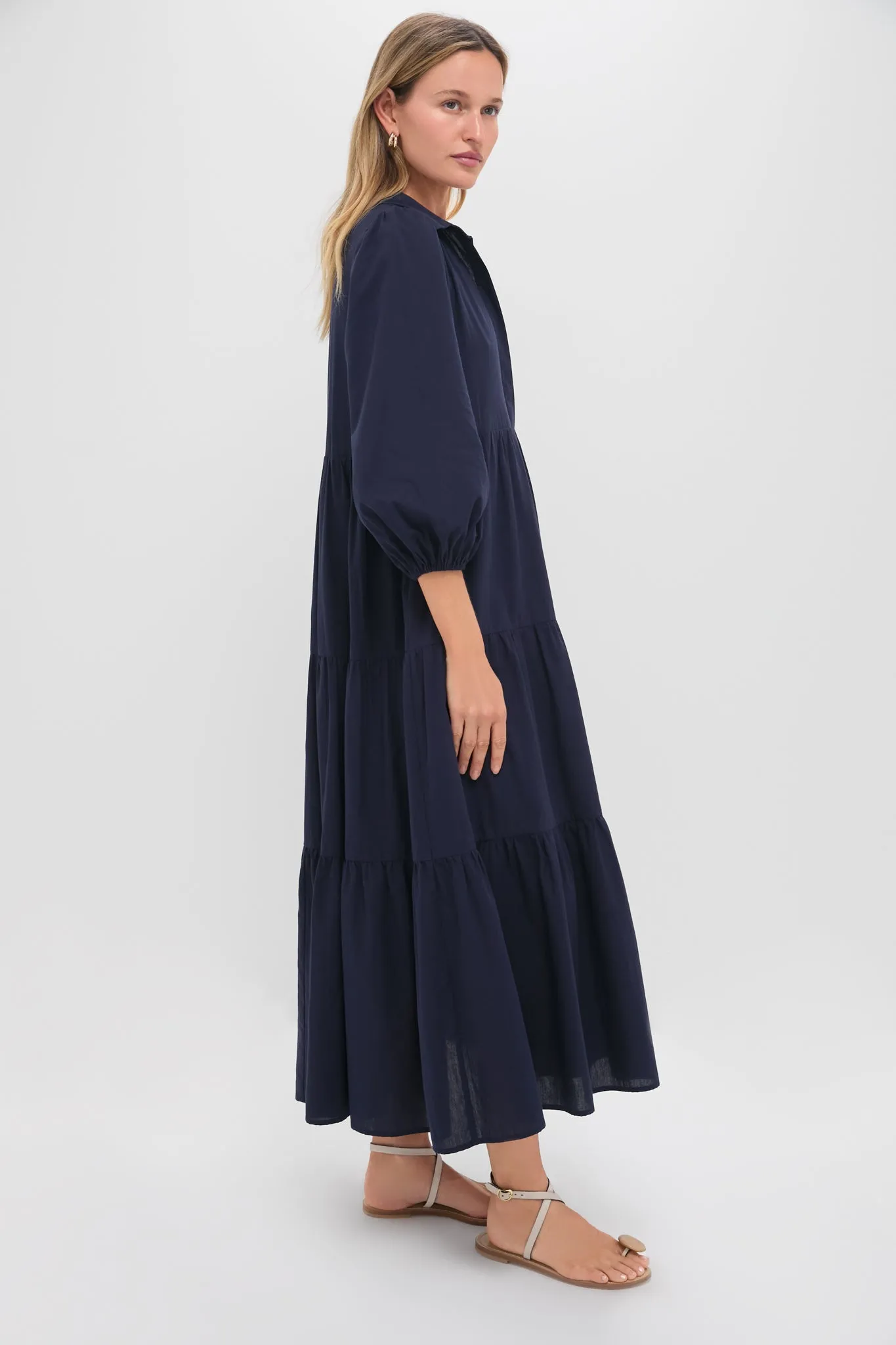 Navy Cotton Mabel Maxi Dress sold by Tuckernuck product image thumbnail 3