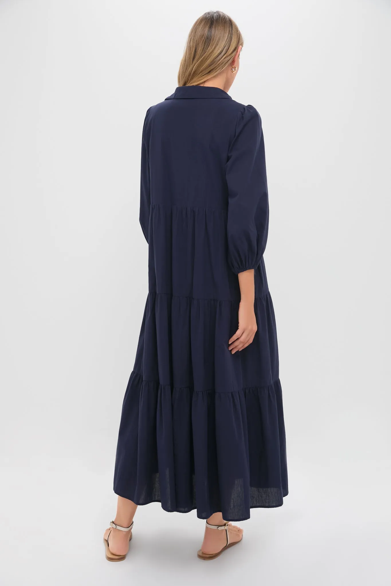 Navy Cotton Mabel Maxi Dress sold by Tuckernuck product image thumbnail 4