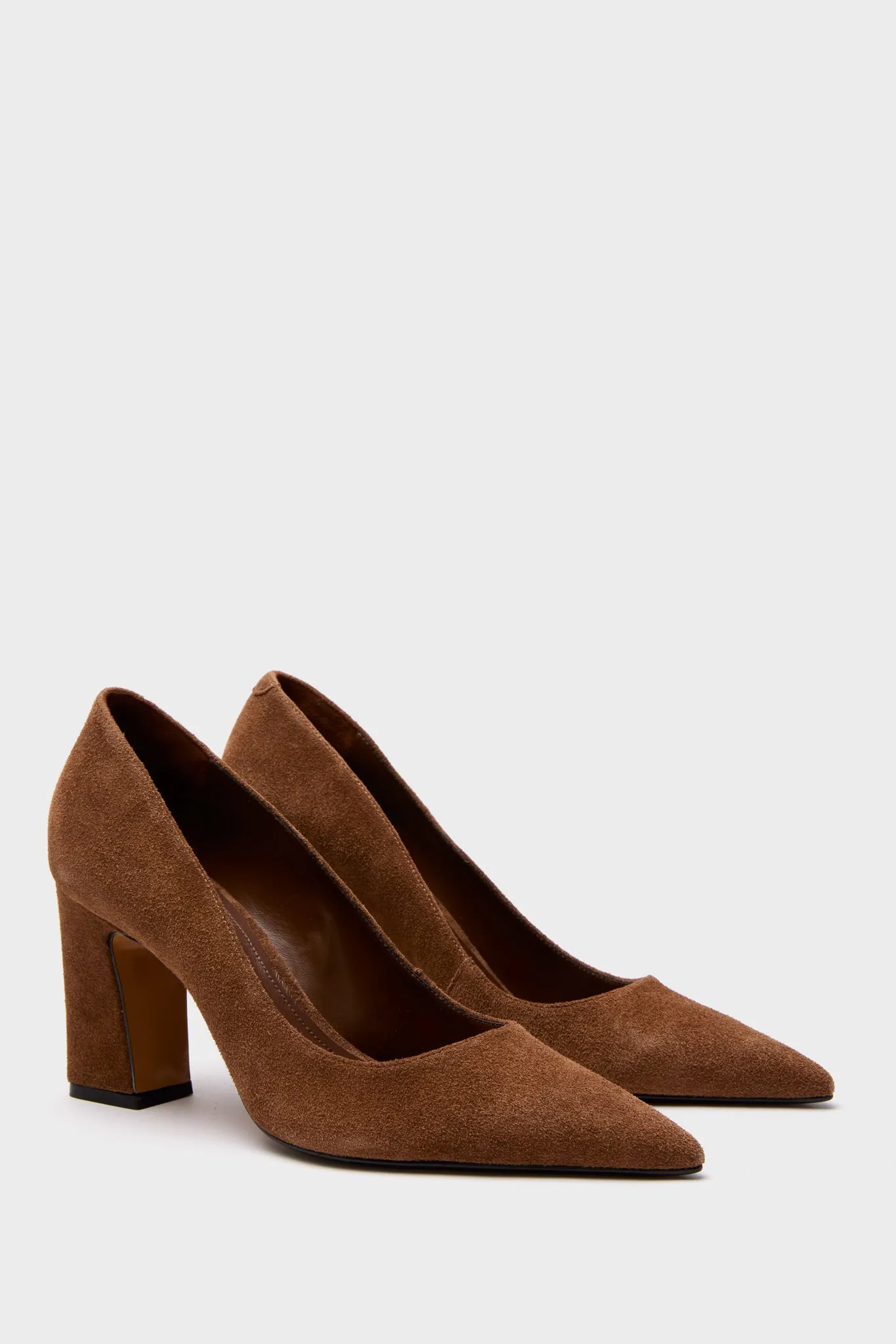 Pecan Brown Suede Eleanor Heels sold by Tuckernuck product image thumbnail 4