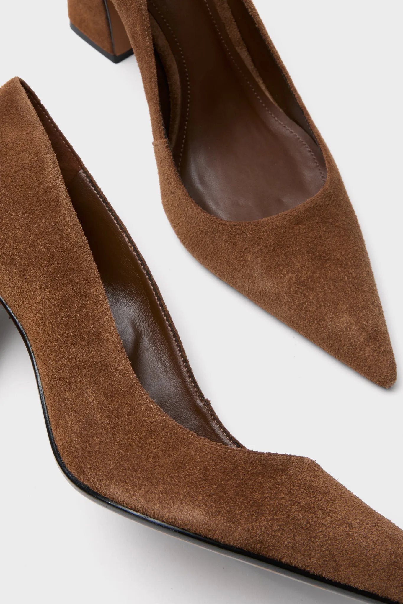 Pecan Brown Suede Eleanor Heels sold by Tuckernuck product image thumbnail 5