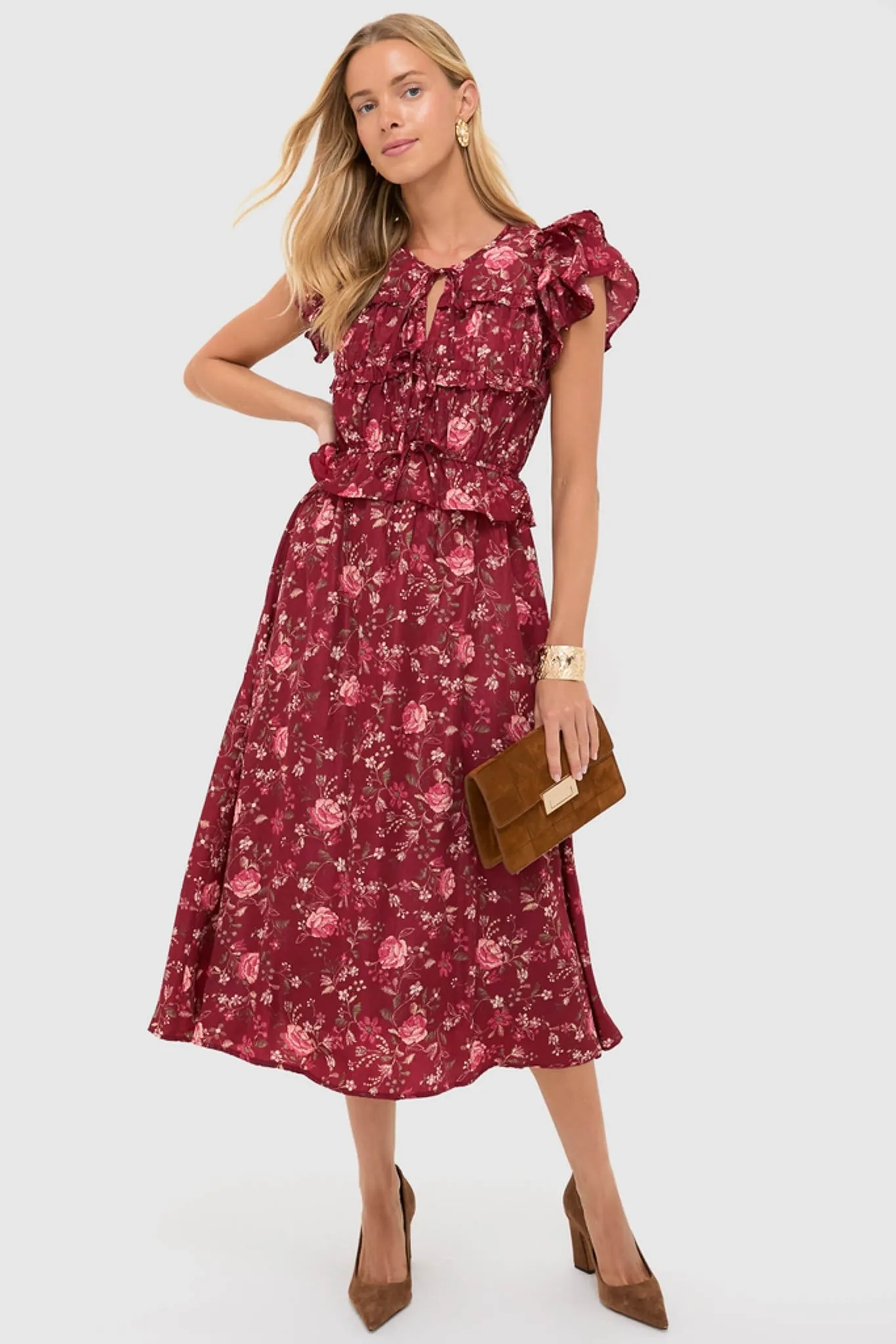 Pecan Brown Suede Eleanor Heels sold by Tuckernuck product image thumbnail 3