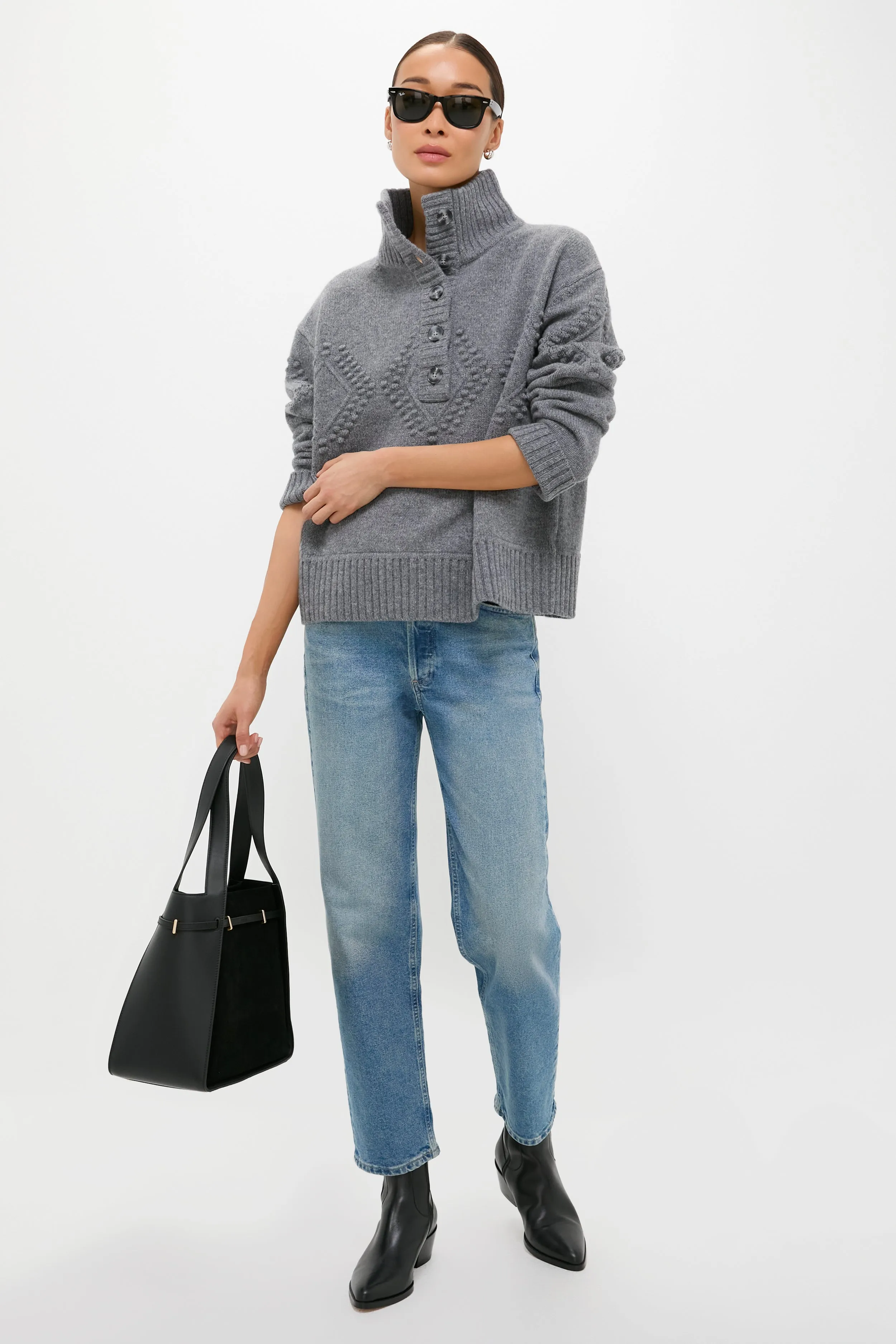 Black Cleo Suede Tote sold by Tuckernuck product image thumbnail 3