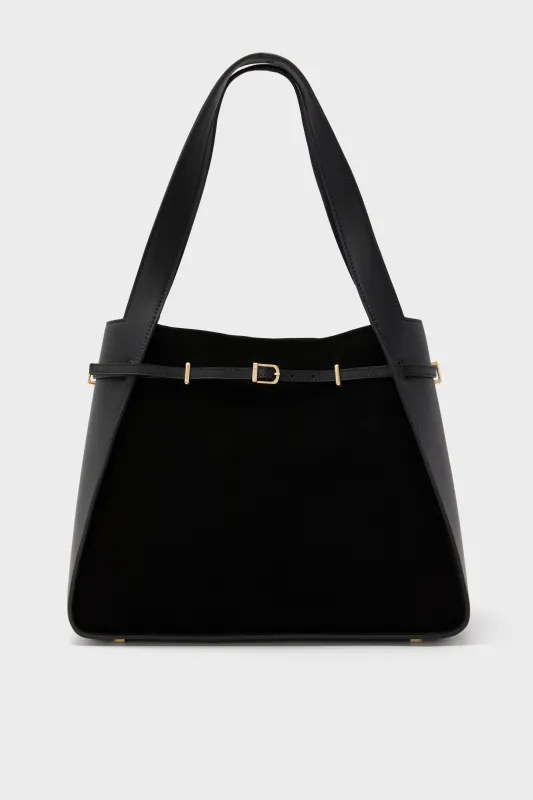 Black Cleo Suede Tote sold by Tuckernuck
