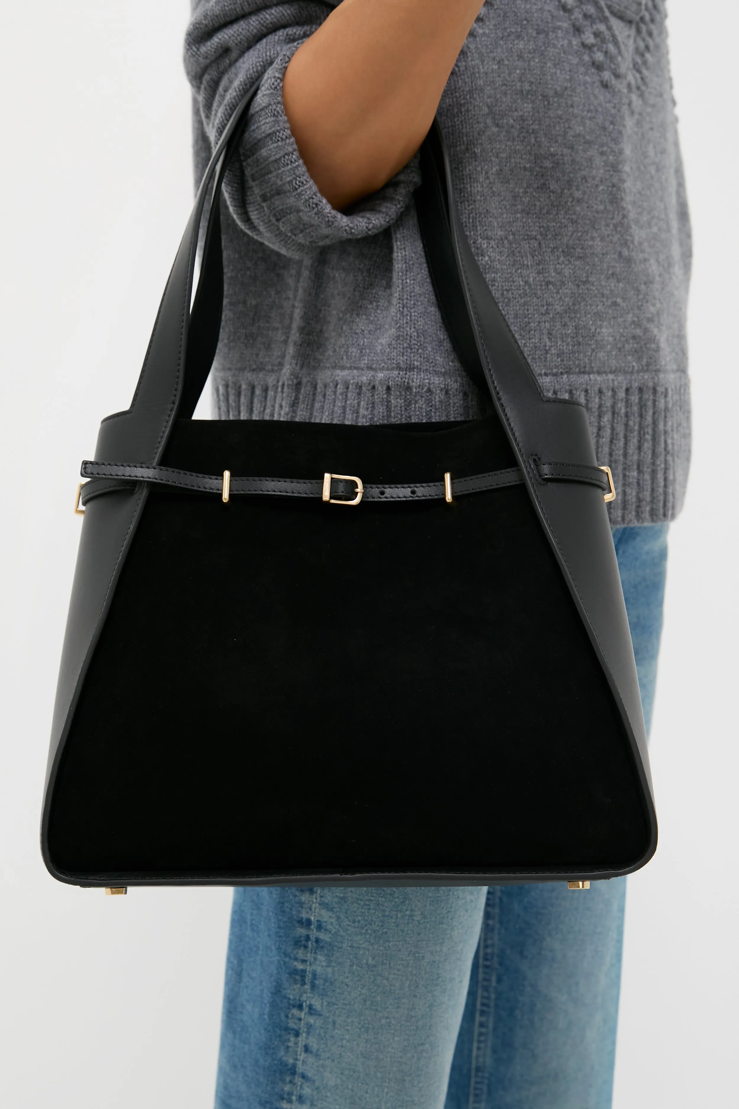 Black Cleo Suede Tote sold by Tuckernuck product image thumbnail 4