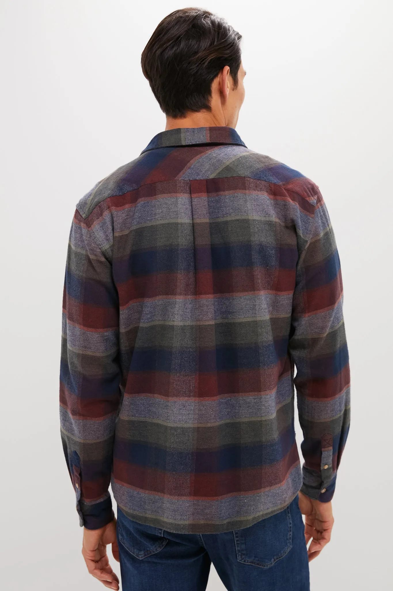Navy Copswell Relaxed Checked Shirt sold by Tuckernuck product image thumbnail 4
