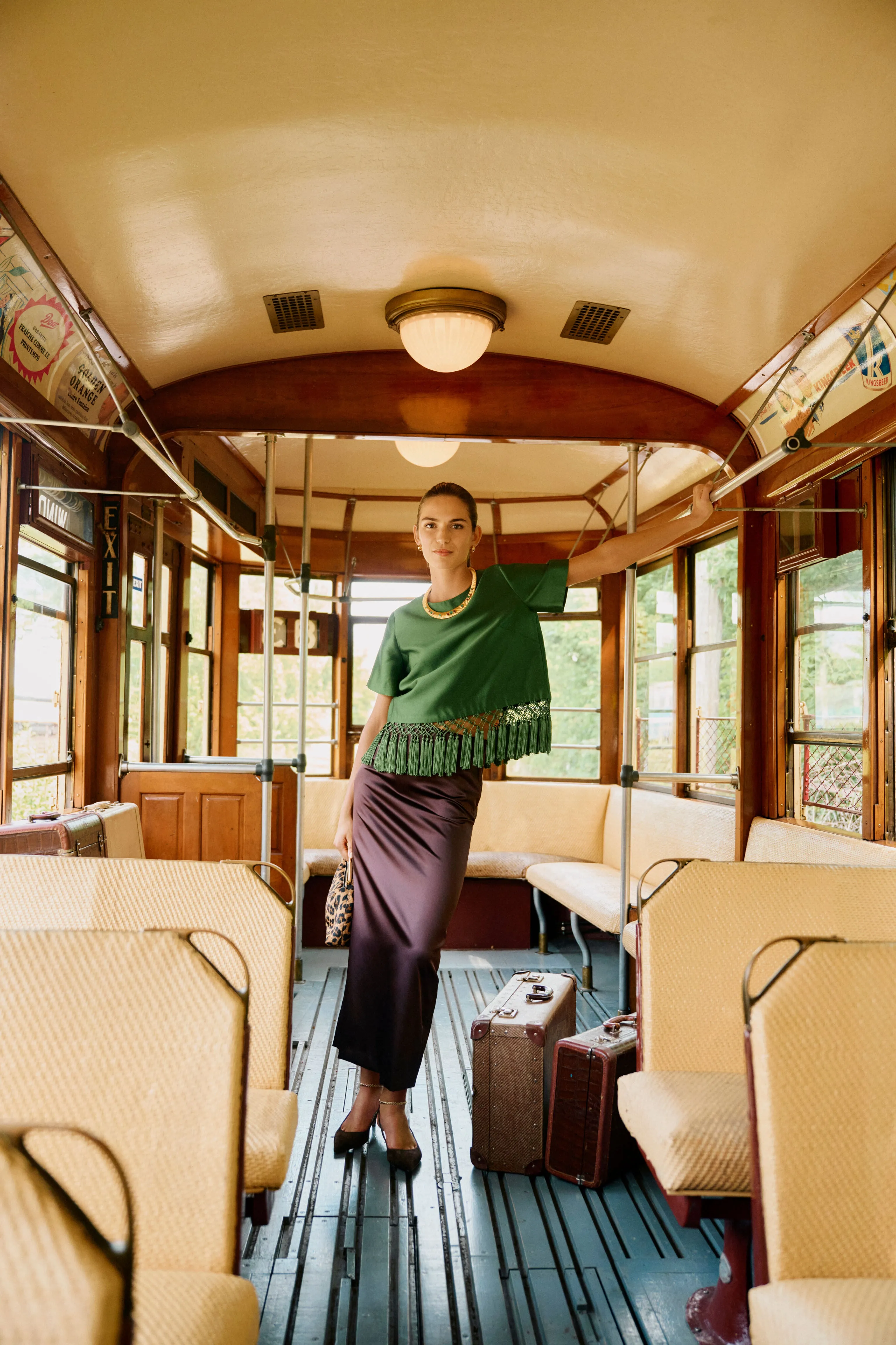 Green Dupioni Chadwick Tassel Top sold by Tuckernuck product image thumbnail 2