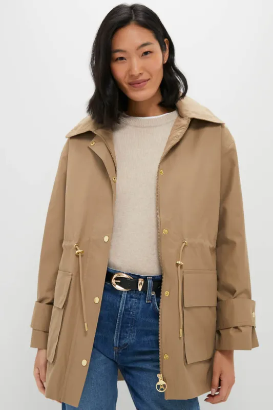 Military Brown Fallyn Showerproof Jacket sold by Tuckernuck