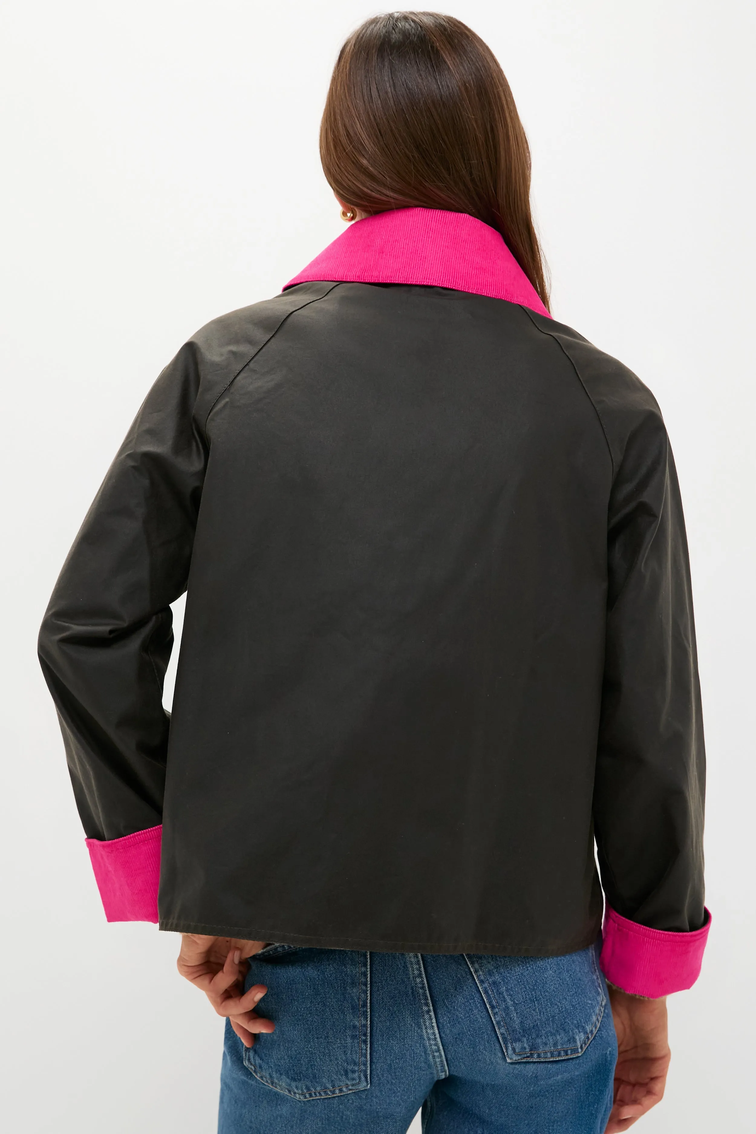 Olive and Hot Pink Icons Spey Wax Jacket sold by Tuckernuck product image thumbnail 4