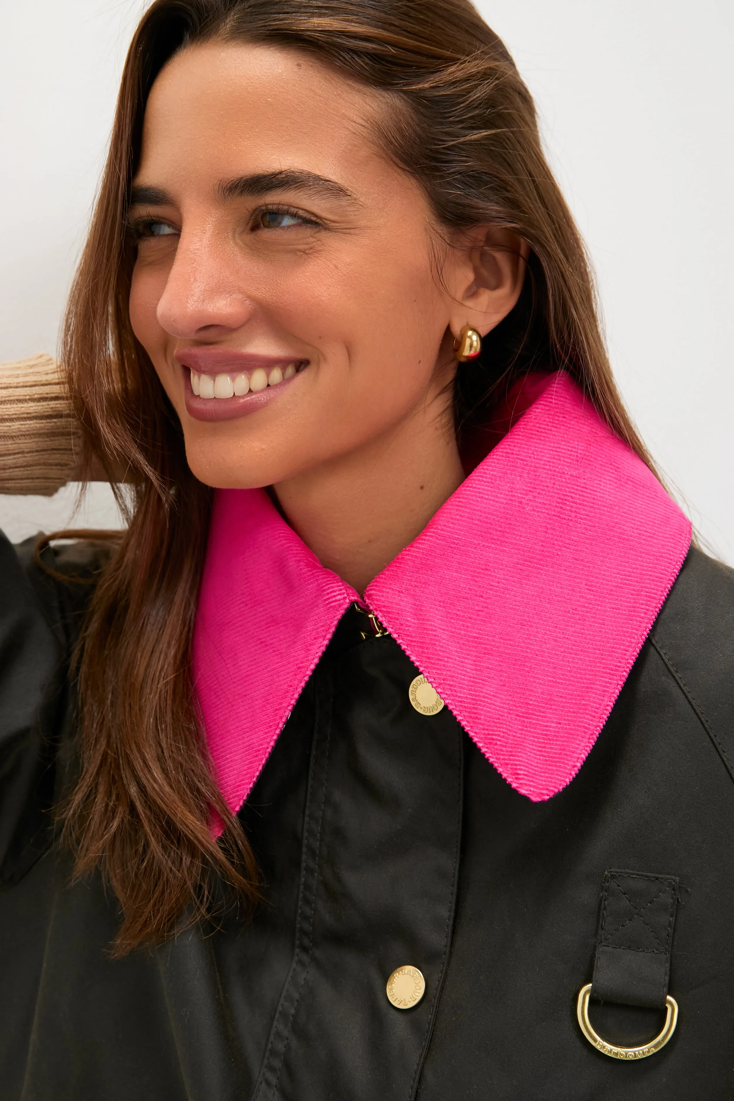 Olive and Hot Pink Icons Spey Wax Jacket sold by Tuckernuck product image thumbnail 5