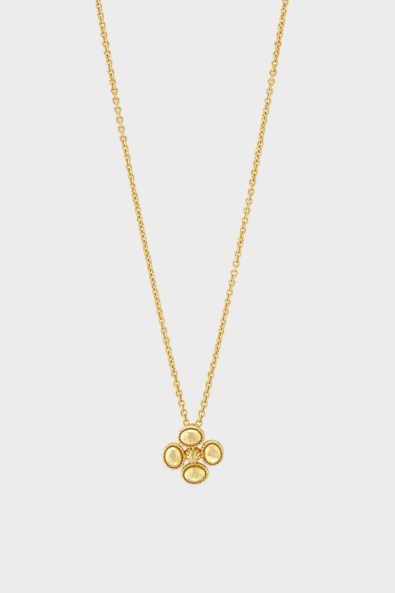 Berry Clover Station Necklace in Gold sold by Tuckernuck