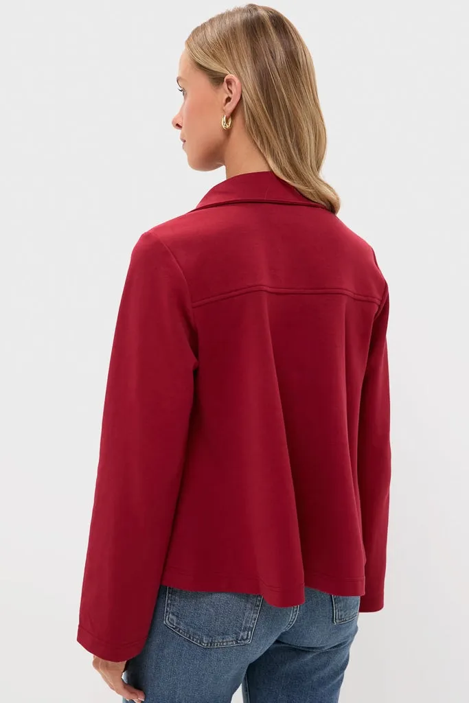 Red Carlyn Long Sleeve Polo sold by Tuckernuck product image thumbnail 4