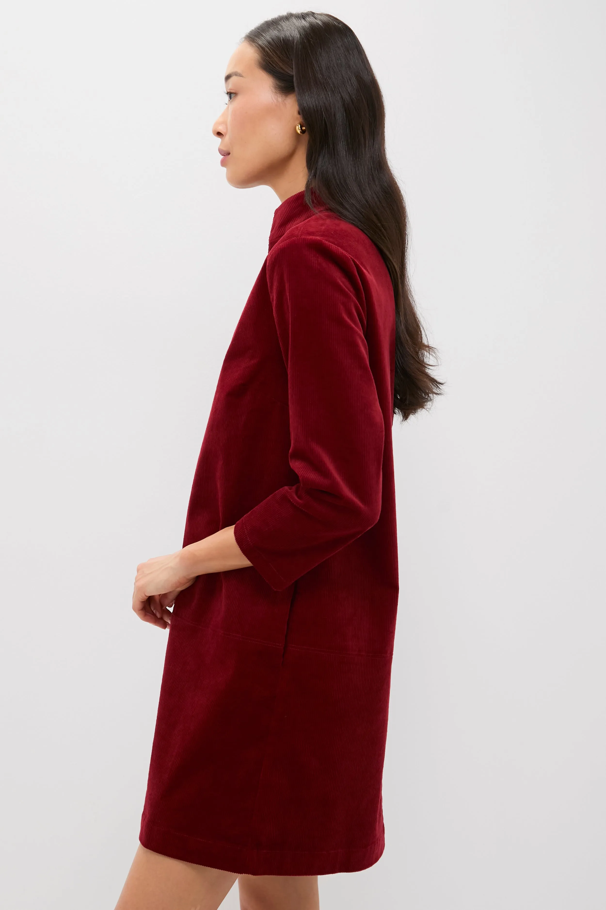 Merlot Corduroy Clifton Dress sold by Tuckernuck product image thumbnail 3