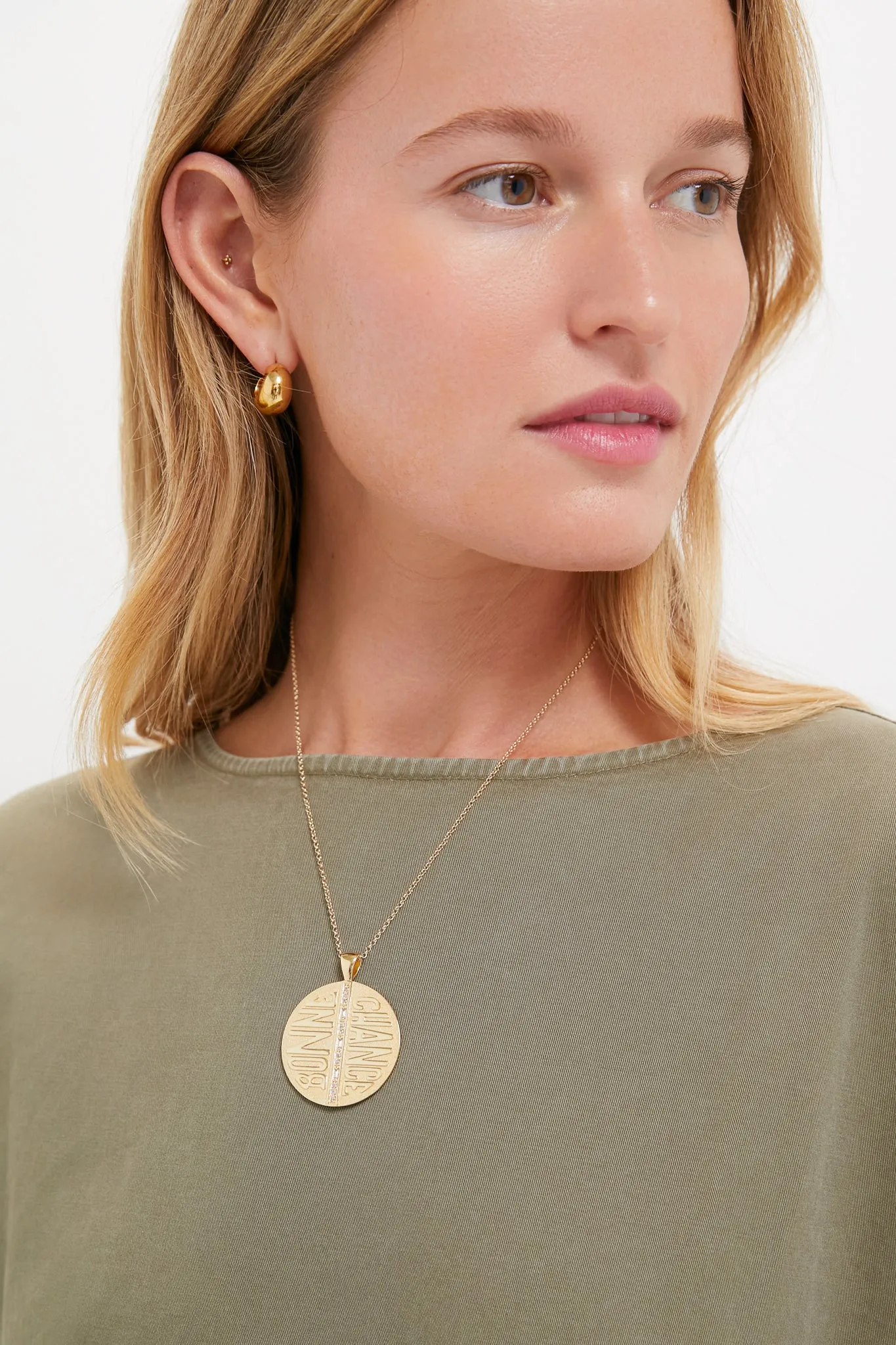 Gold Jumbo Bonne Chance Coin sold by Tuckernuck product image thumbnail 2