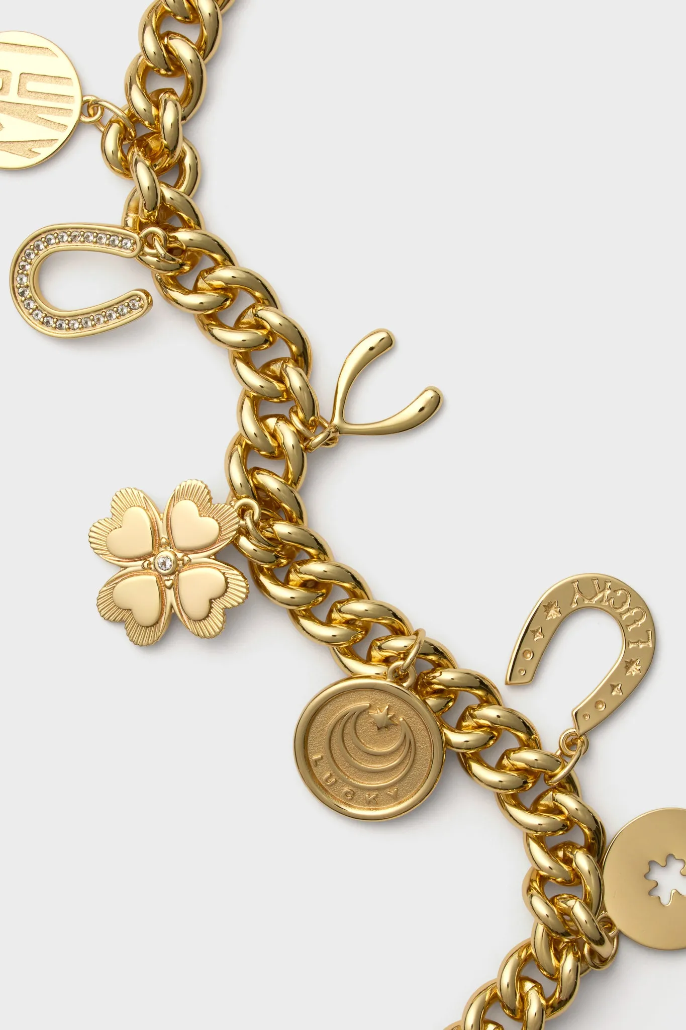 Gold LUCKY Charm Necklace sold by Tuckernuck product image thumbnail 4