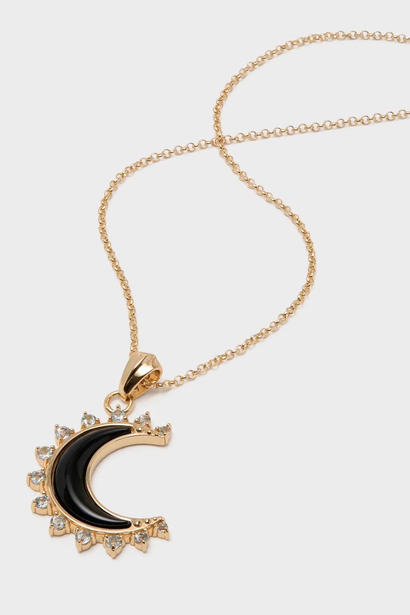 FOREVER Nightfall Onyx Crescent Moon Pendant sold by Tuckernuck product image thumbnail 4