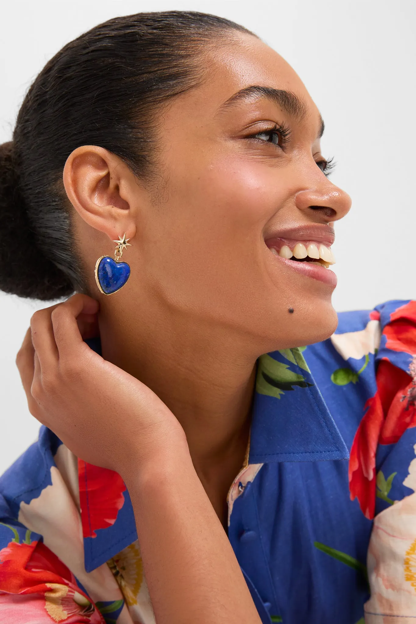 Lapis LOVE From the Heart Earrings sold by Tuckernuck product image thumbnail 2