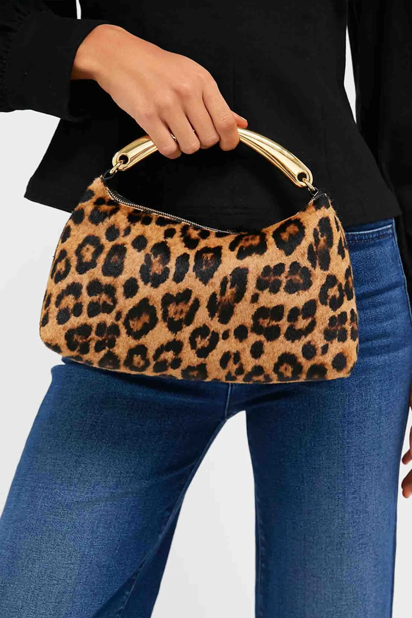 Leopard Metal Handle Rhea Bag sold by Tuckernuck product image thumbnail 2