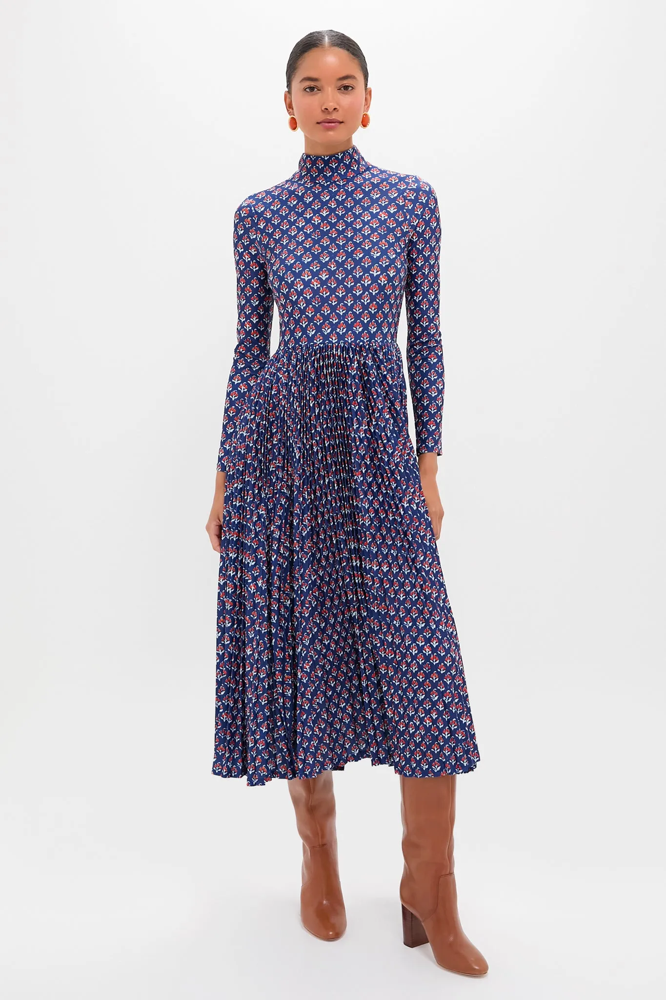 Autumn Fleur Navy Sabine Dress sold by Tuckernuck