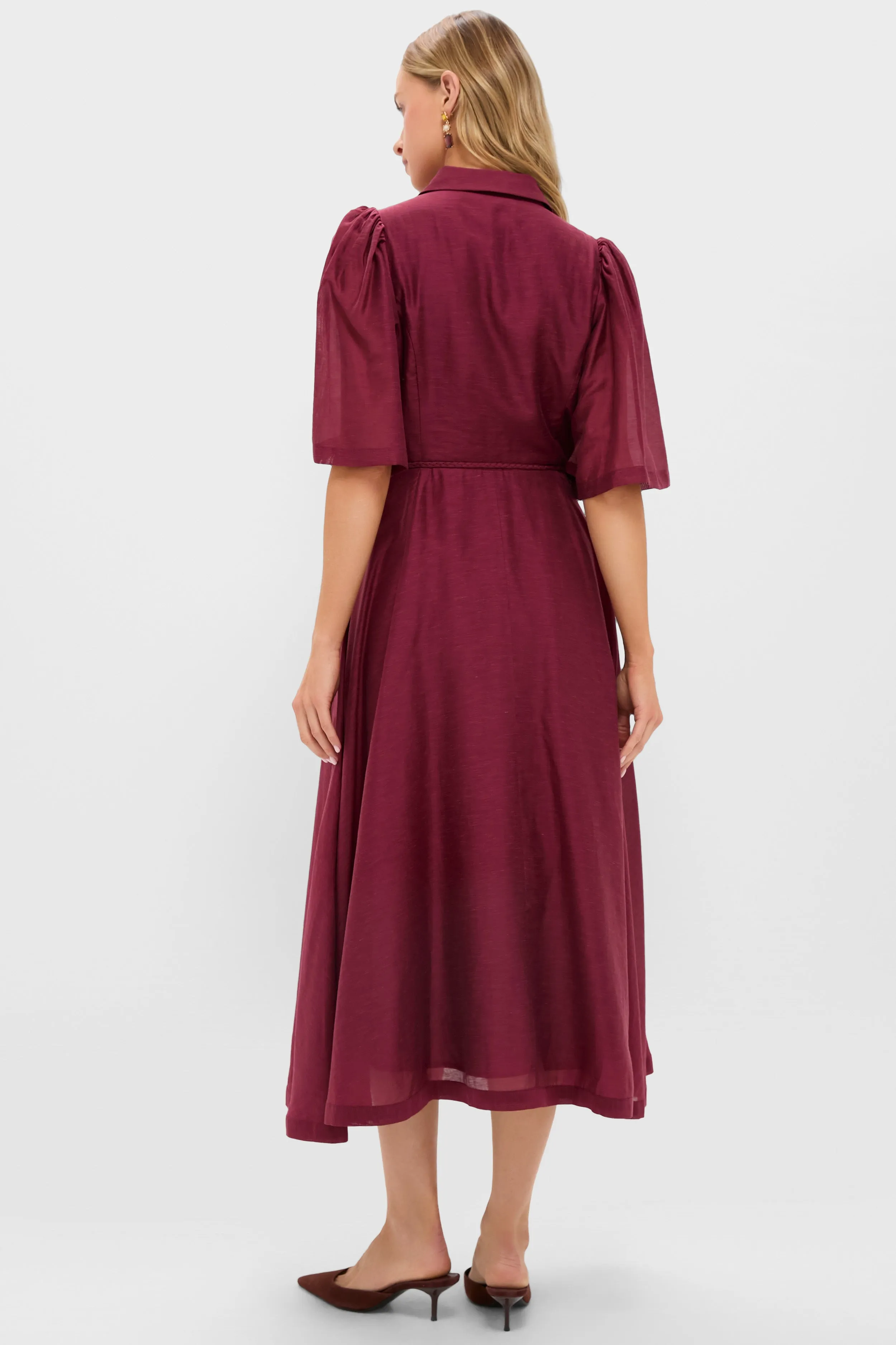 Oxblood Cindy Midi Dress sold by Tuckernuck product image thumbnail 4