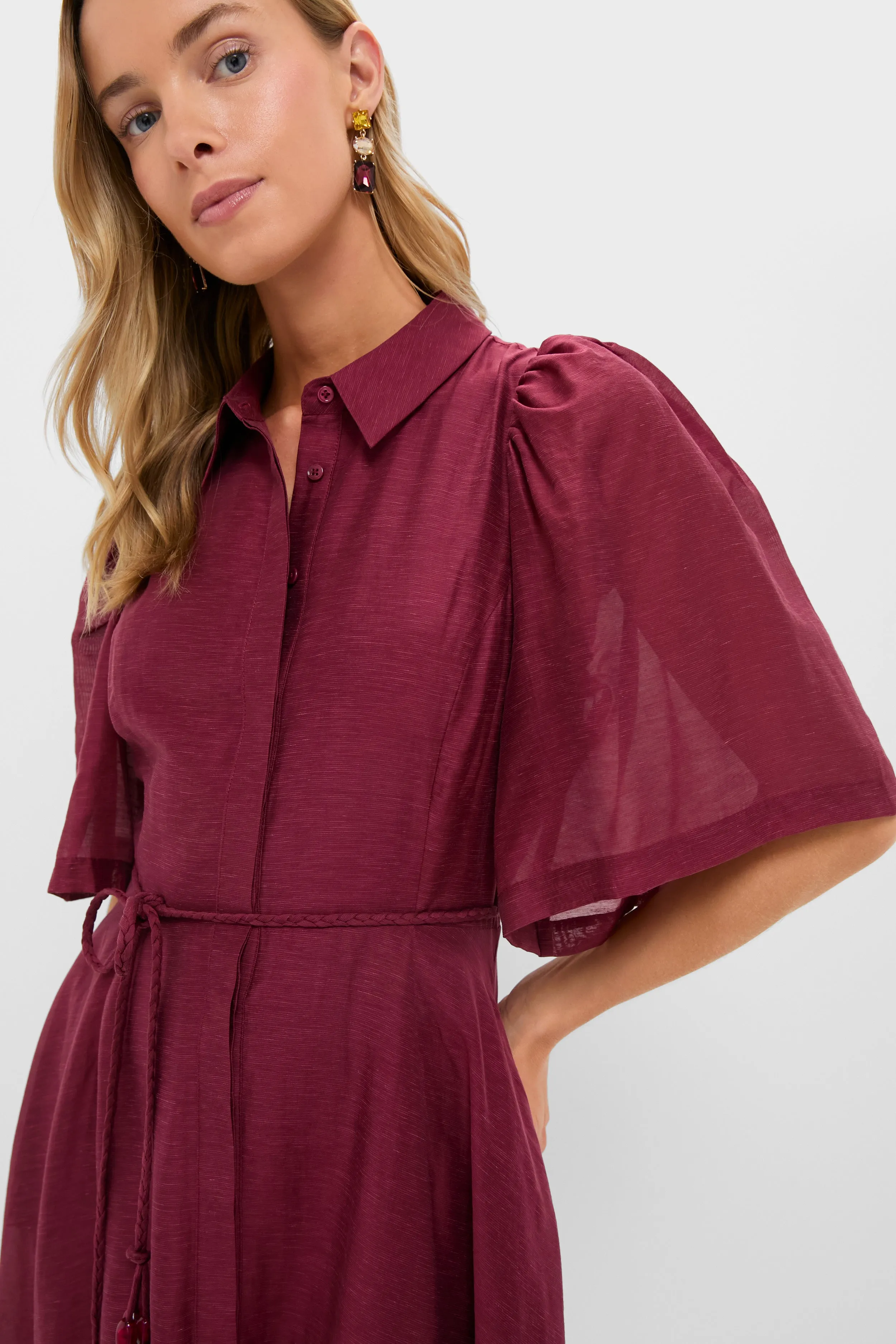 Oxblood Cindy Midi Dress sold by Tuckernuck product image thumbnail 5