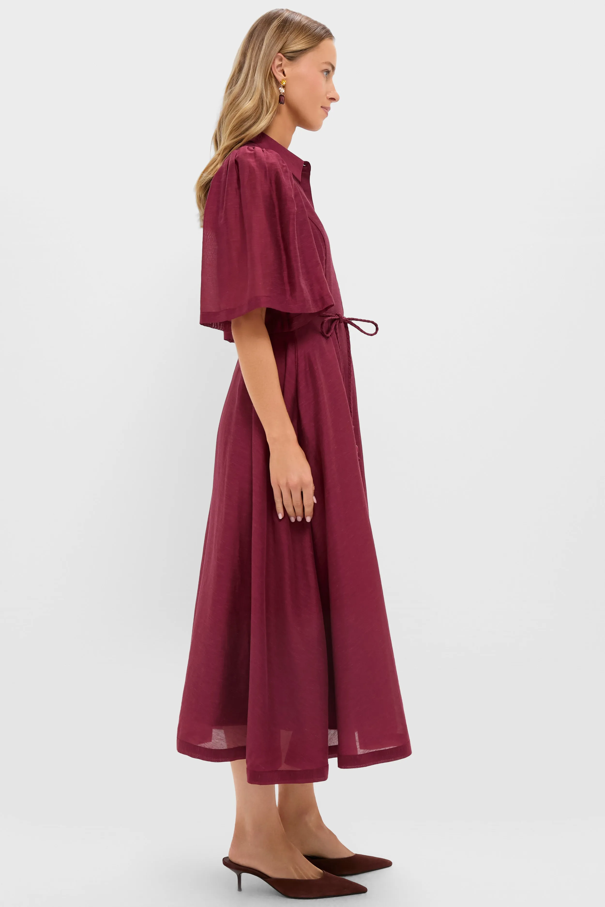 Oxblood Cindy Midi Dress sold by Tuckernuck product image thumbnail 3