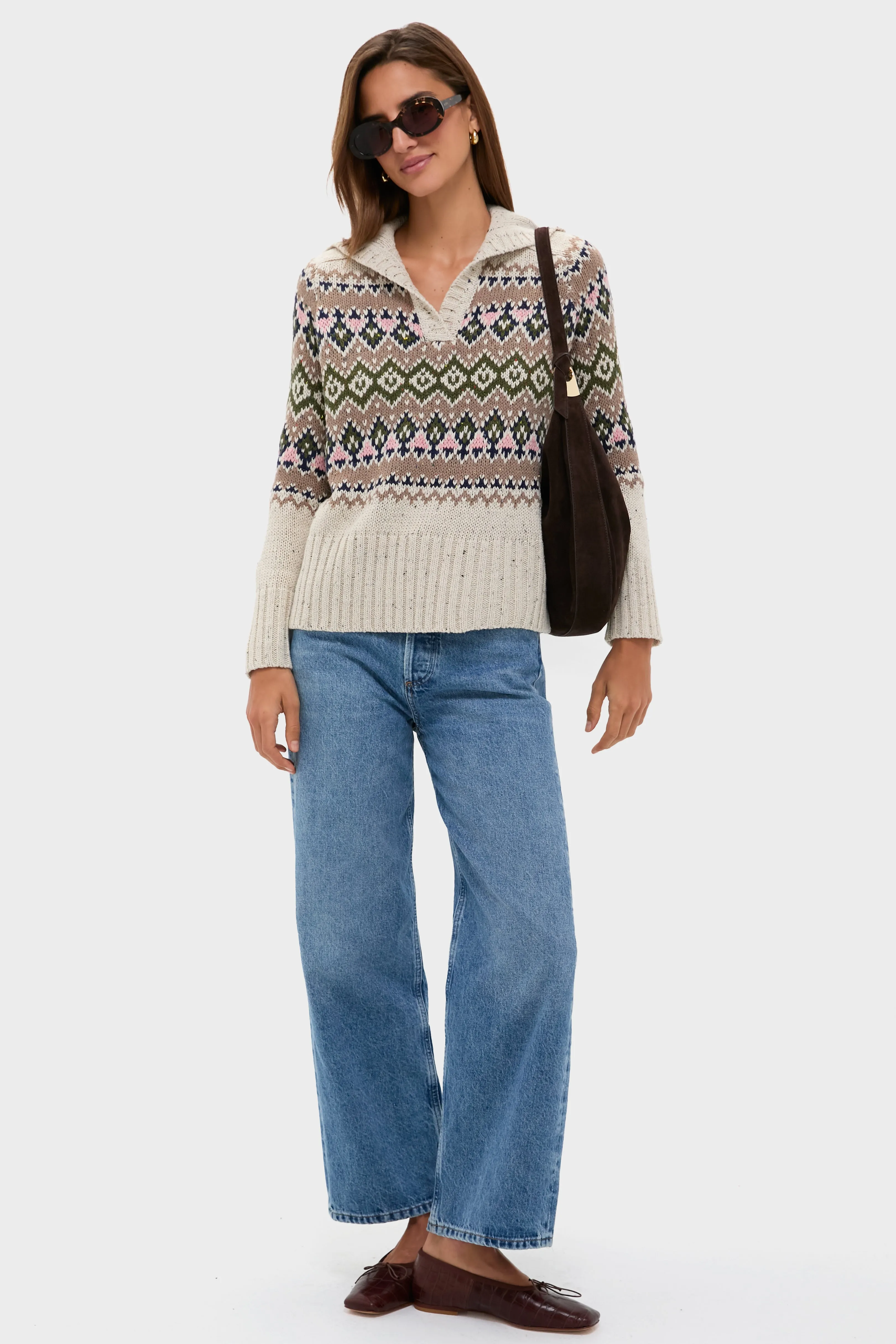 Eggshell Fair Isle Edna Sweater sold by Tuckernuck product image thumbnail 2