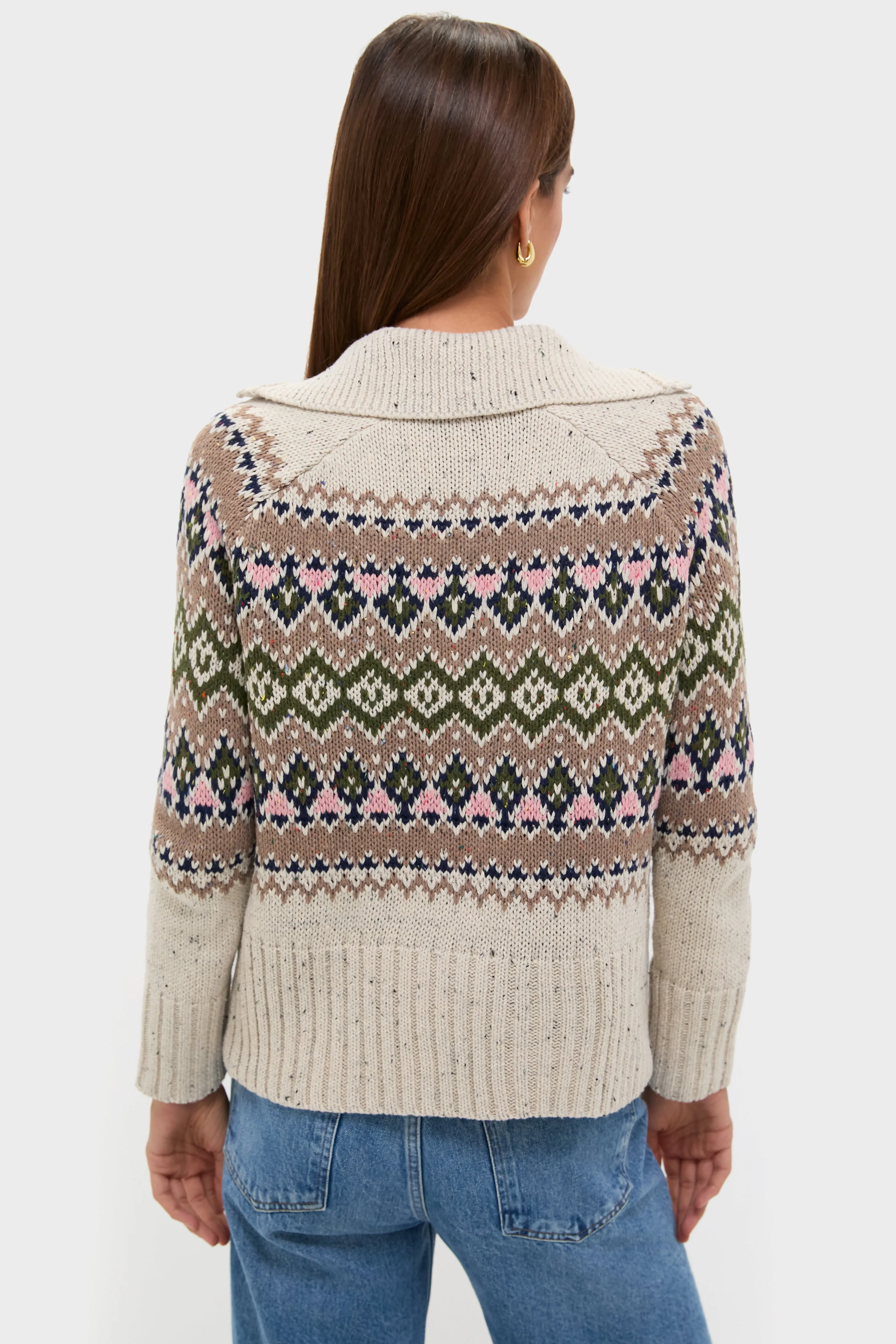 Eggshell Fair Isle Edna Sweater sold by Tuckernuck product image thumbnail 4