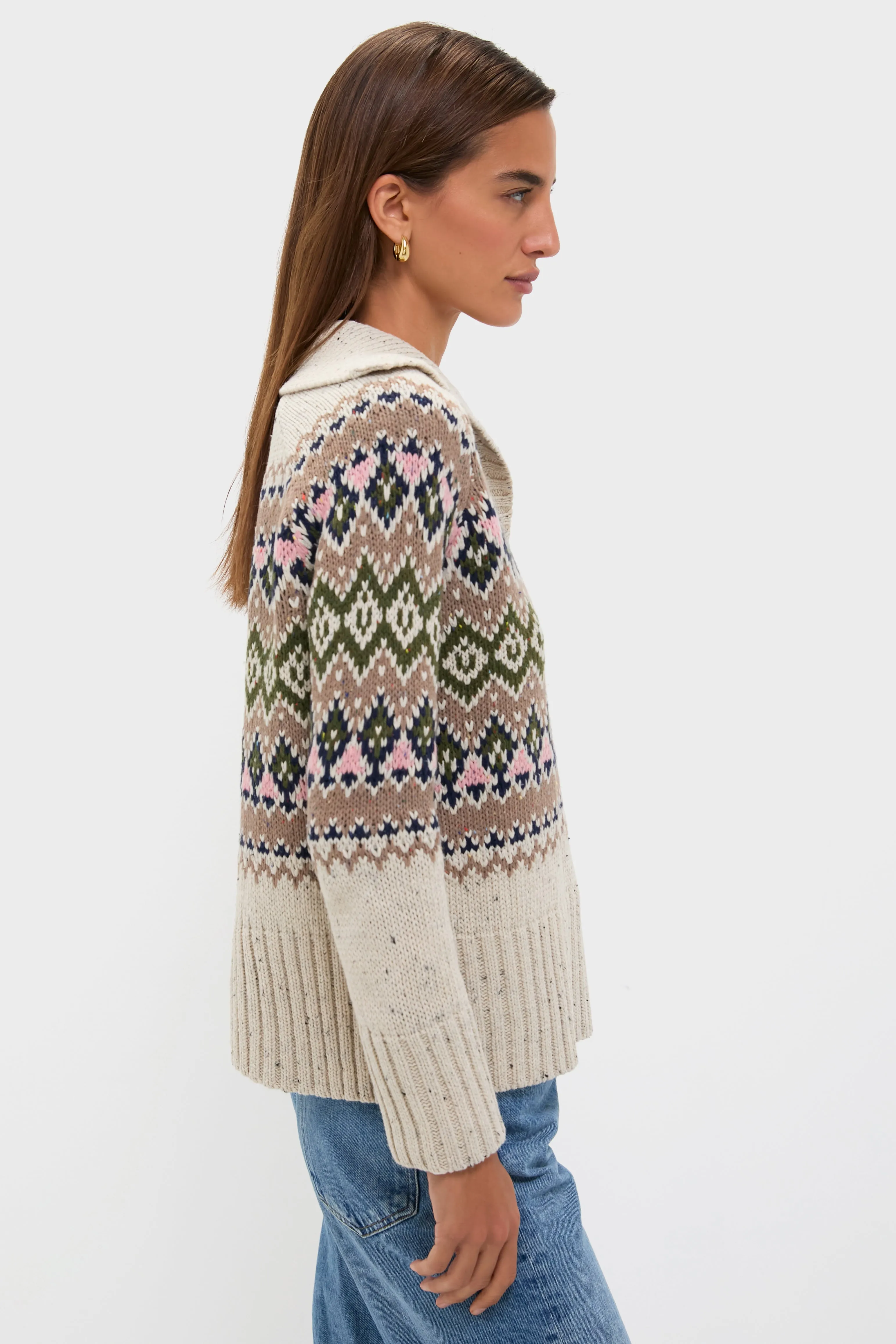 Eggshell Fair Isle Edna Sweater sold by Tuckernuck product image thumbnail 3