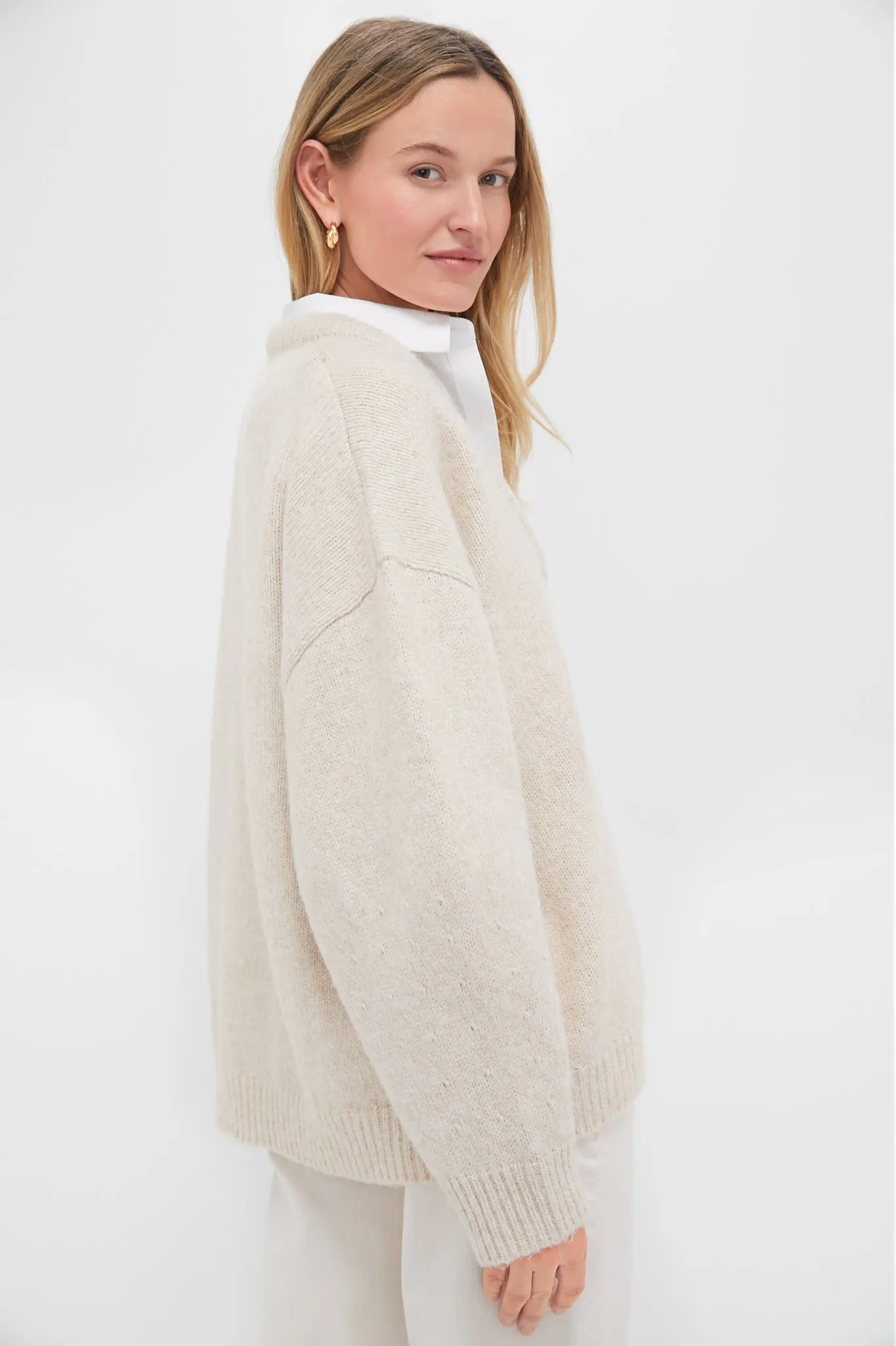 Oatmeal Removable Collar Dickey Sweater sold by Tuckernuck product image thumbnail 3